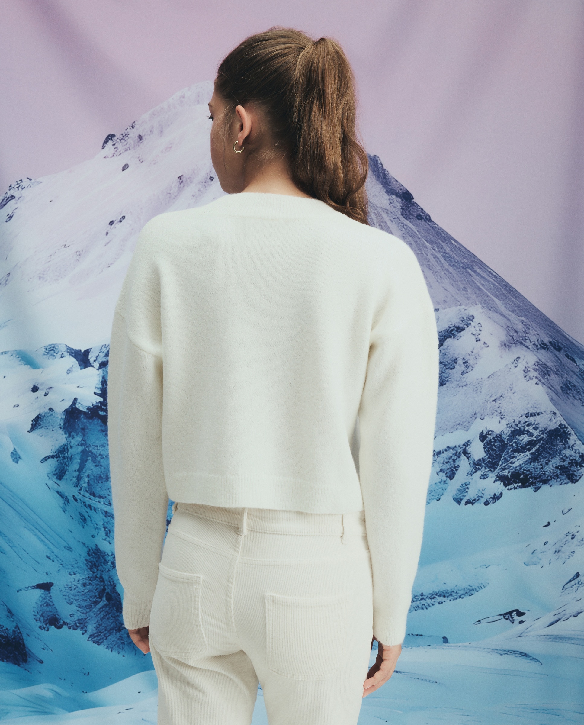 Camisola de Malha Acrílica Lisa 120 Cru-2