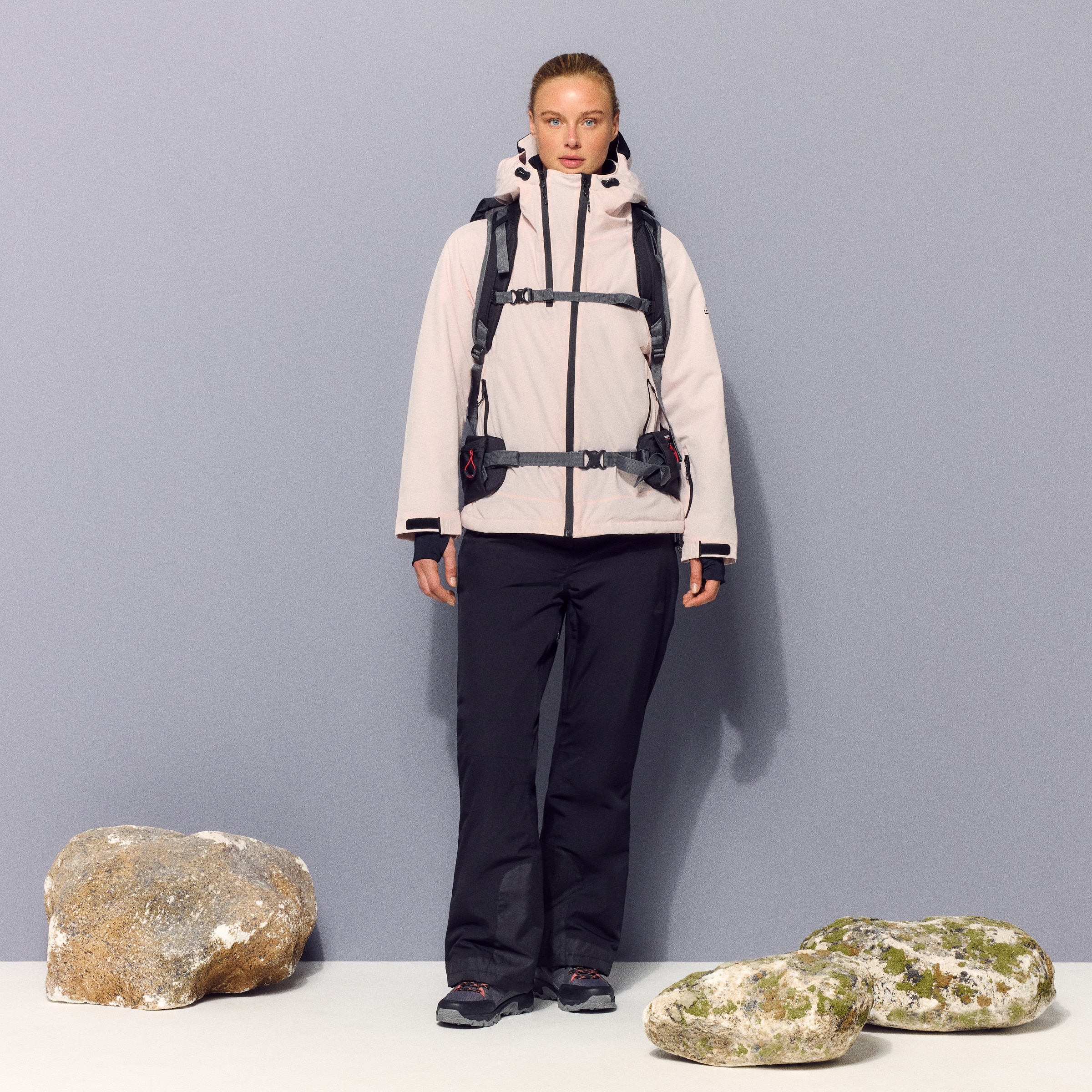 Casaco de Ski e Snowboard de Mulher Rosa-2