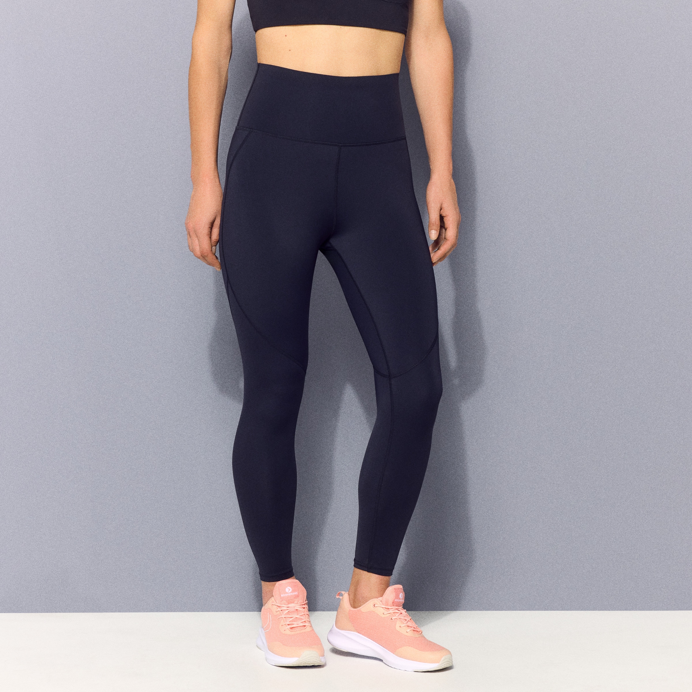 Leggings de Cintura Subida de Training de Mulher Preto-2