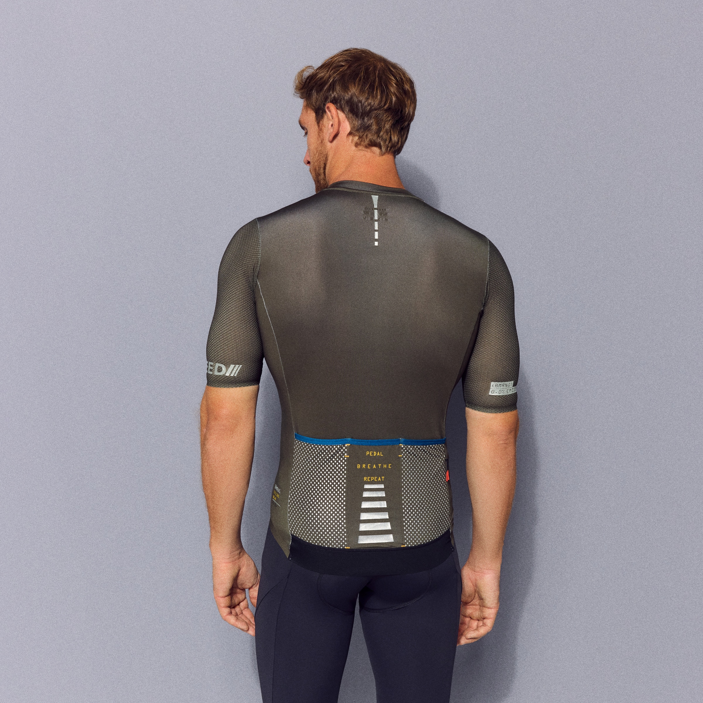 Camisola Desportiva de Ciclismo de Homem Verde-3