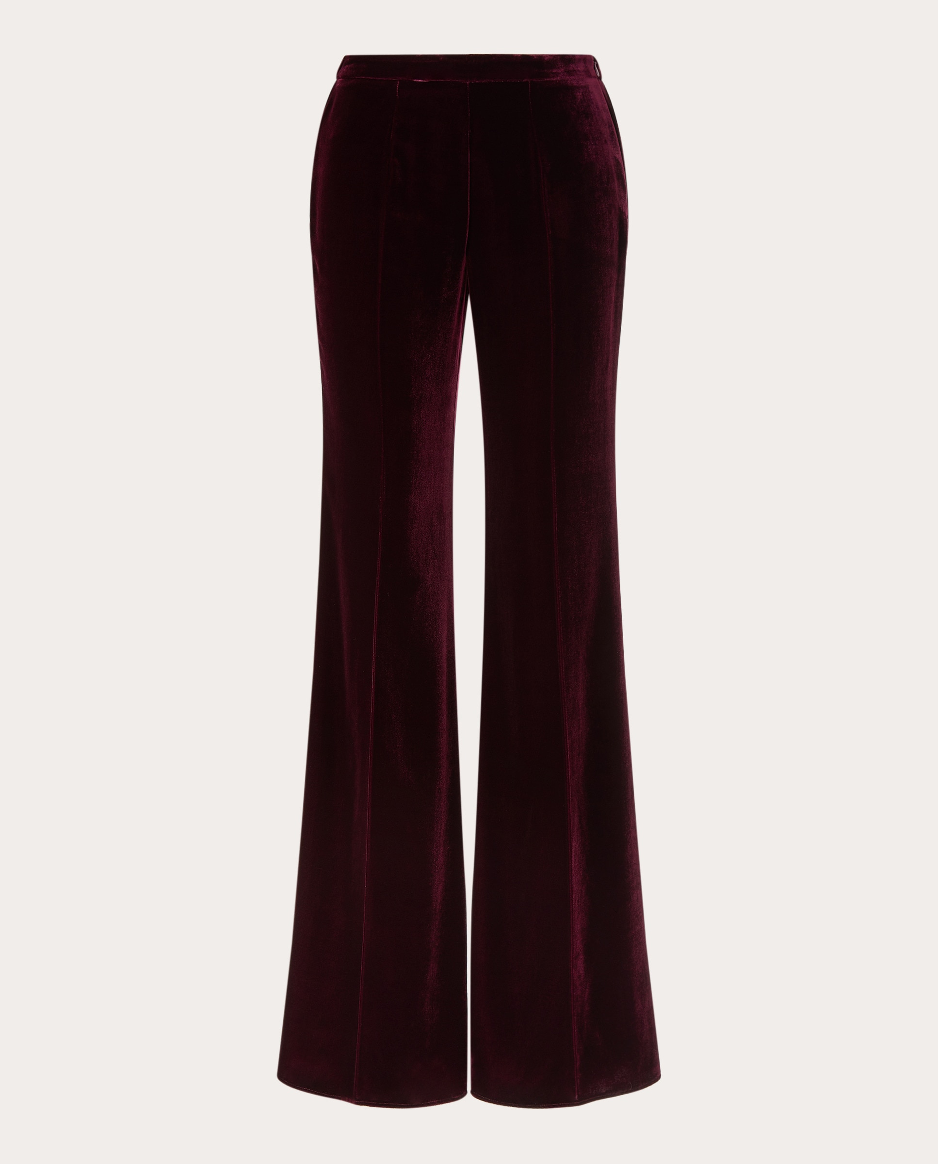 Calças Flare de Veludo Bordeaux-1