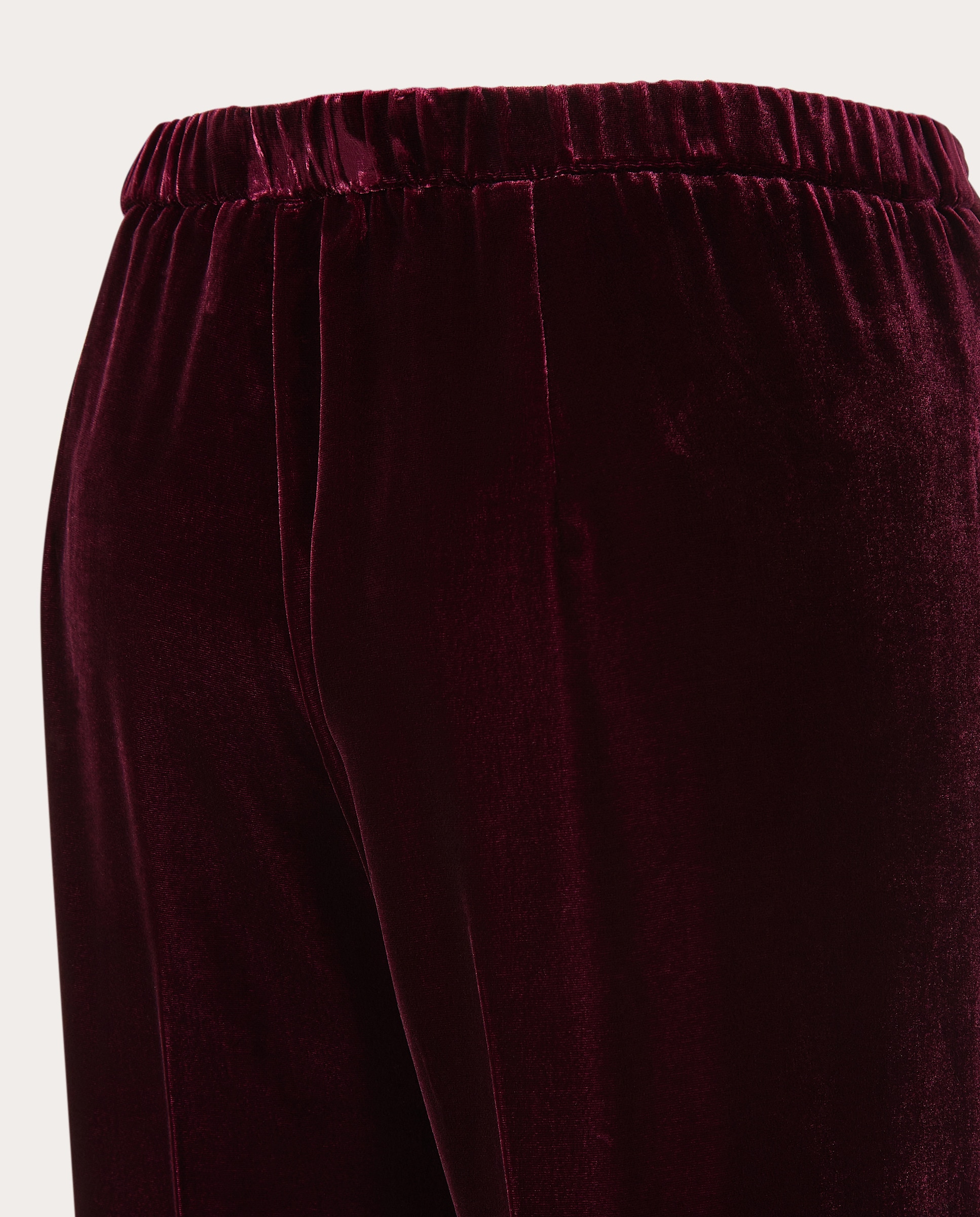 Calças Flare de Veludo Bordeaux-4
