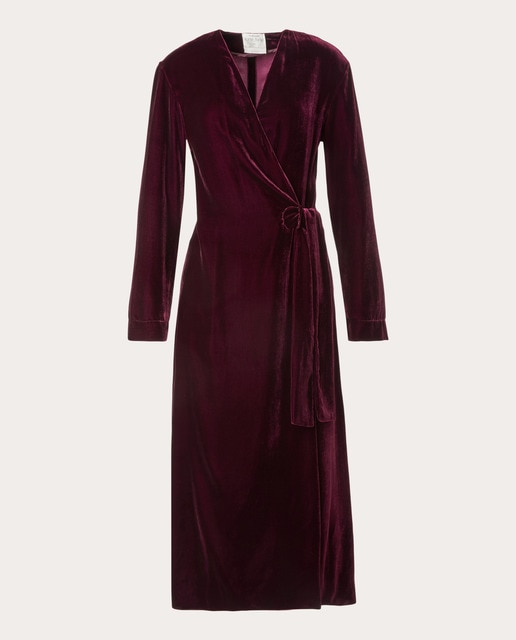 Imagem 0 de Vestido midi de veludo