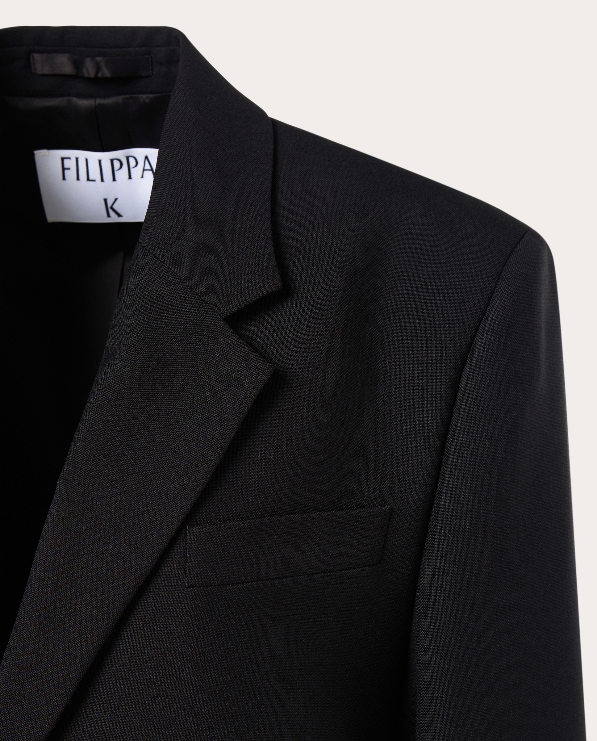 Chaqueta Dillon de lana Negro-3