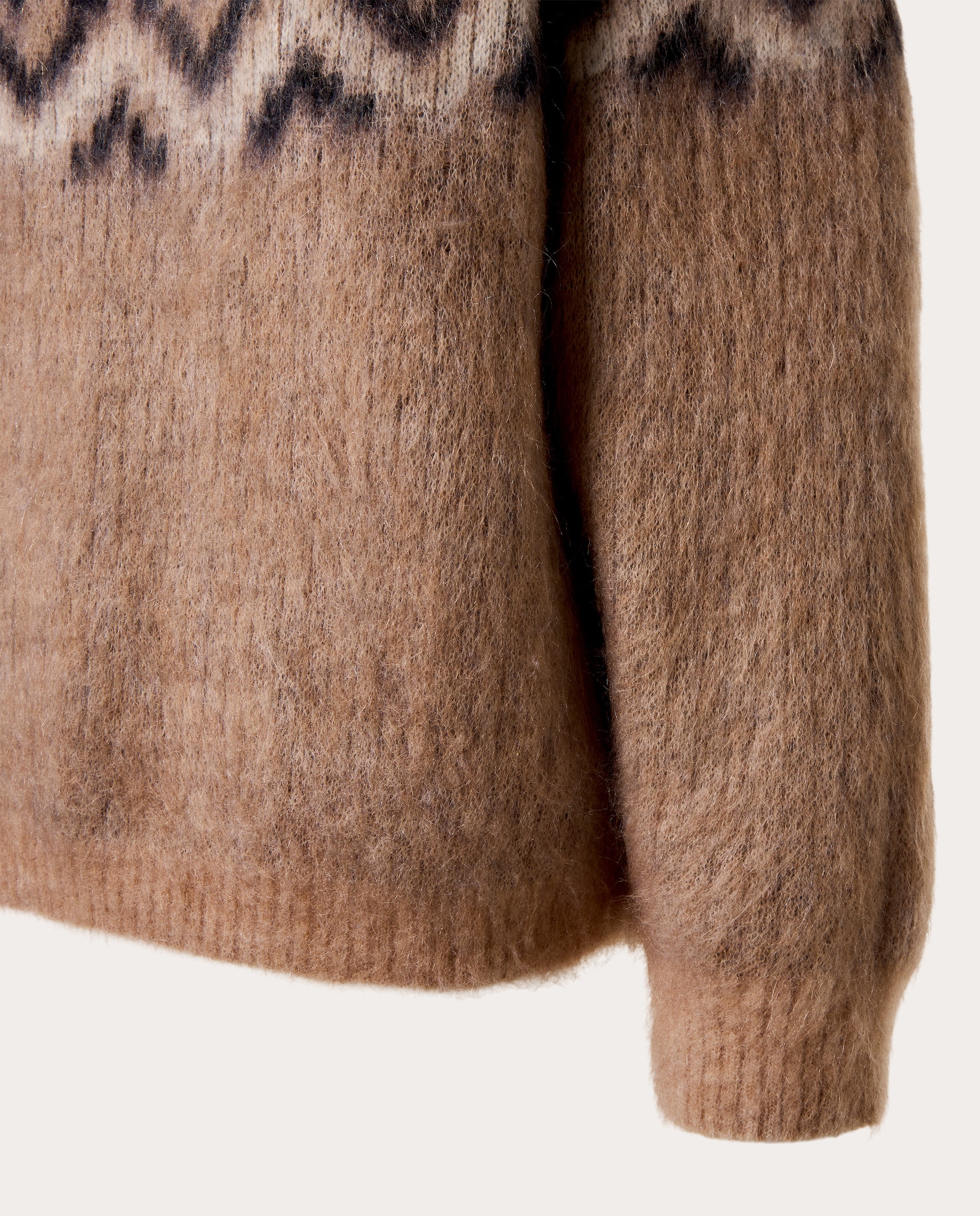 Camisola de Malha de Lã Castanho-4