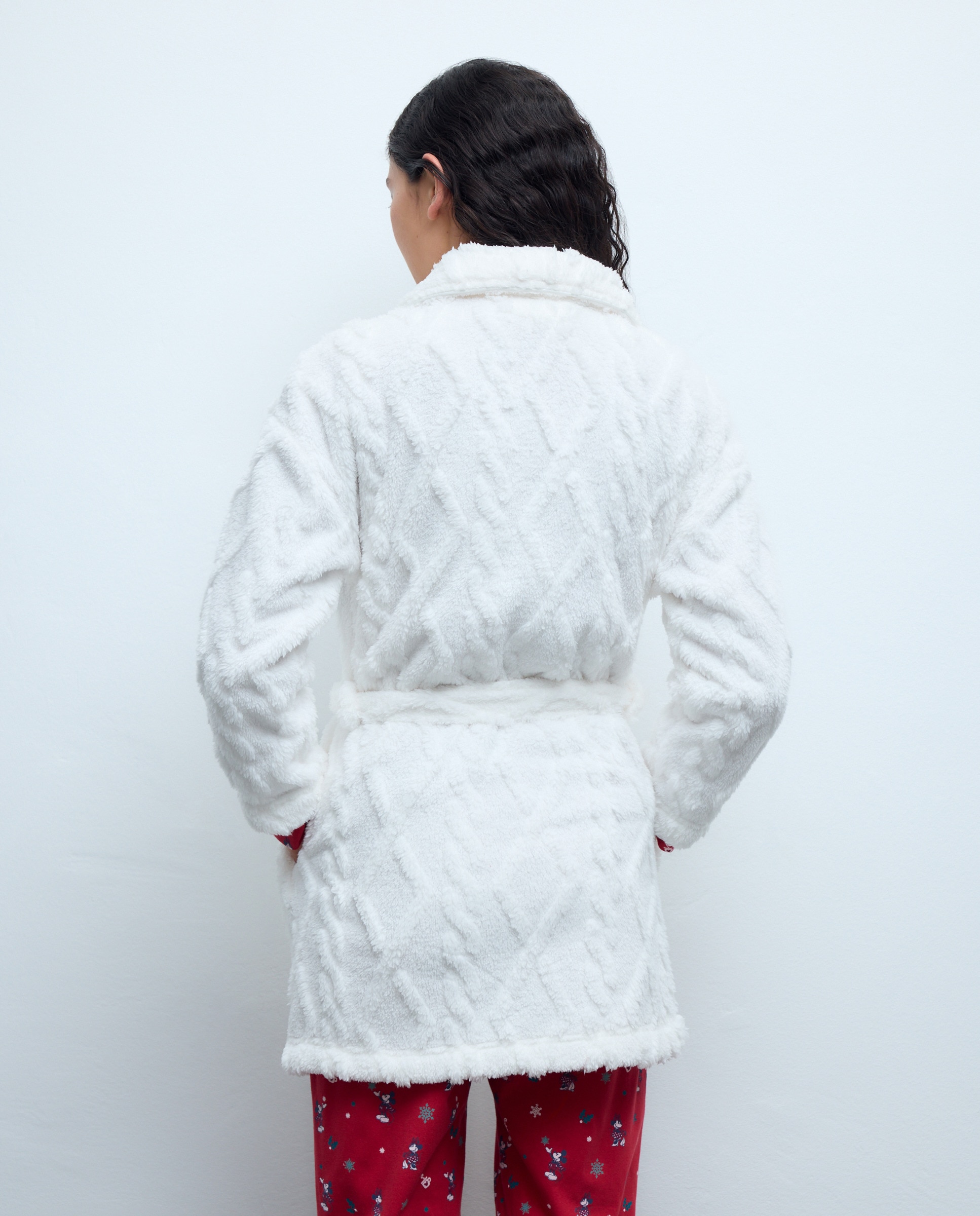 Robe com Textura Branco-marfim-3