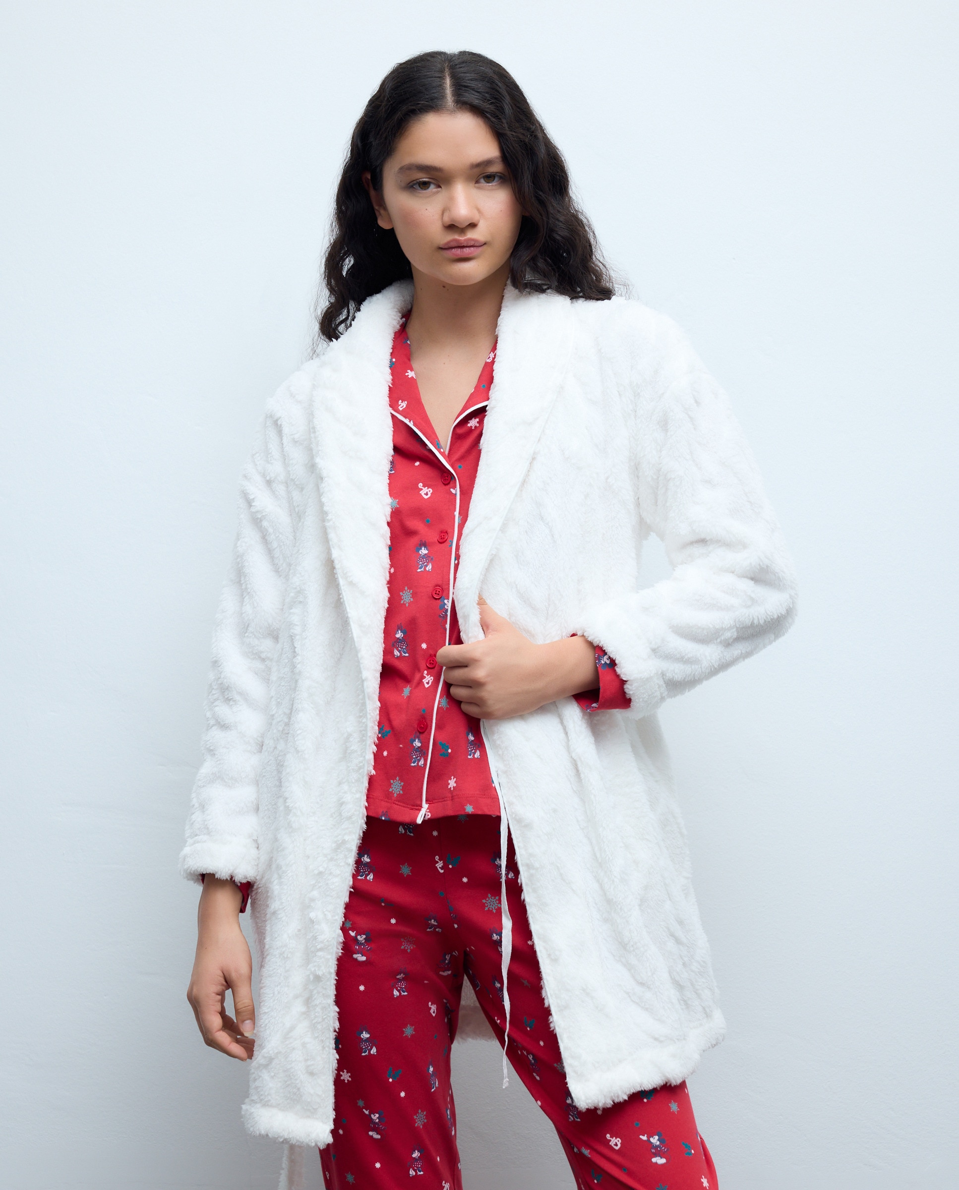 Robe com Textura Branco-marfim-2