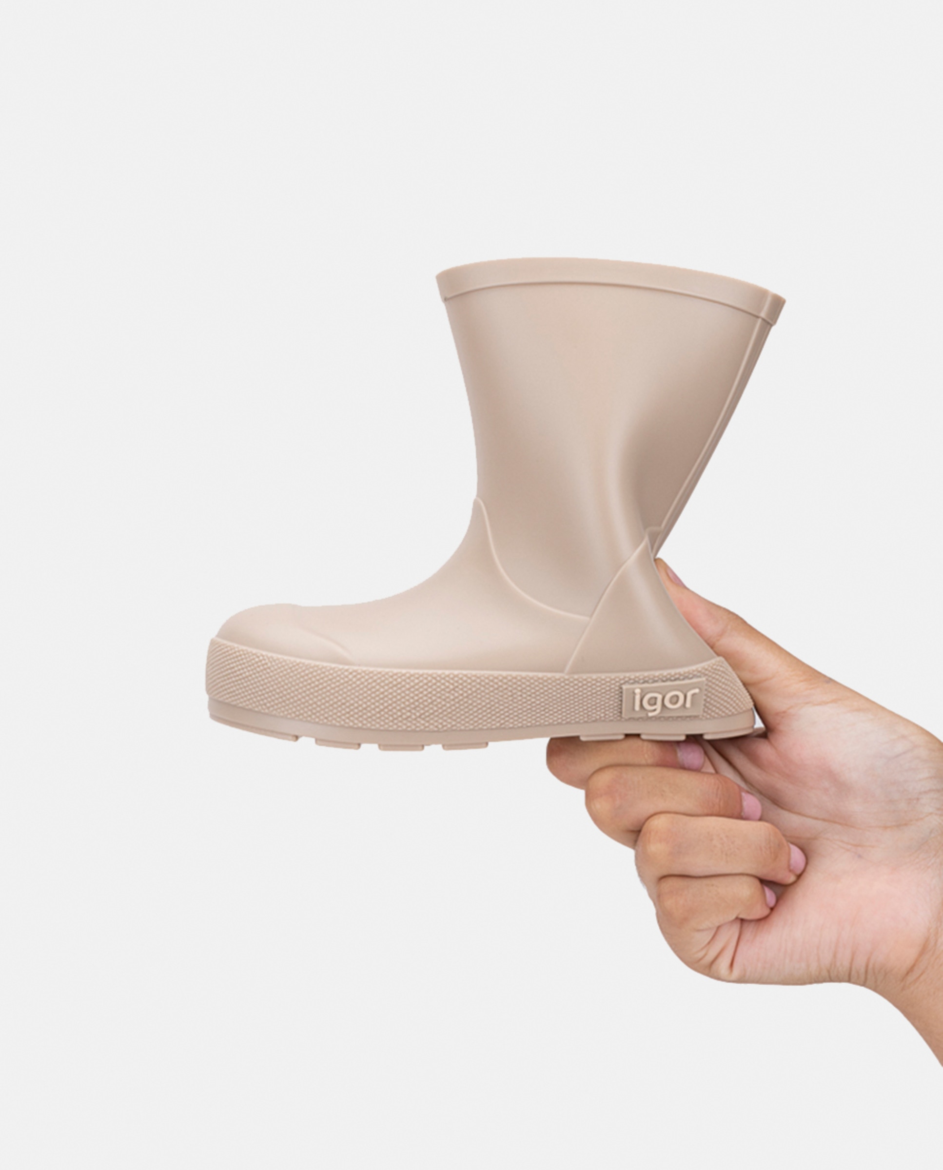 Galochas Yogi de Bebé com Acabamento Mate Natural-3