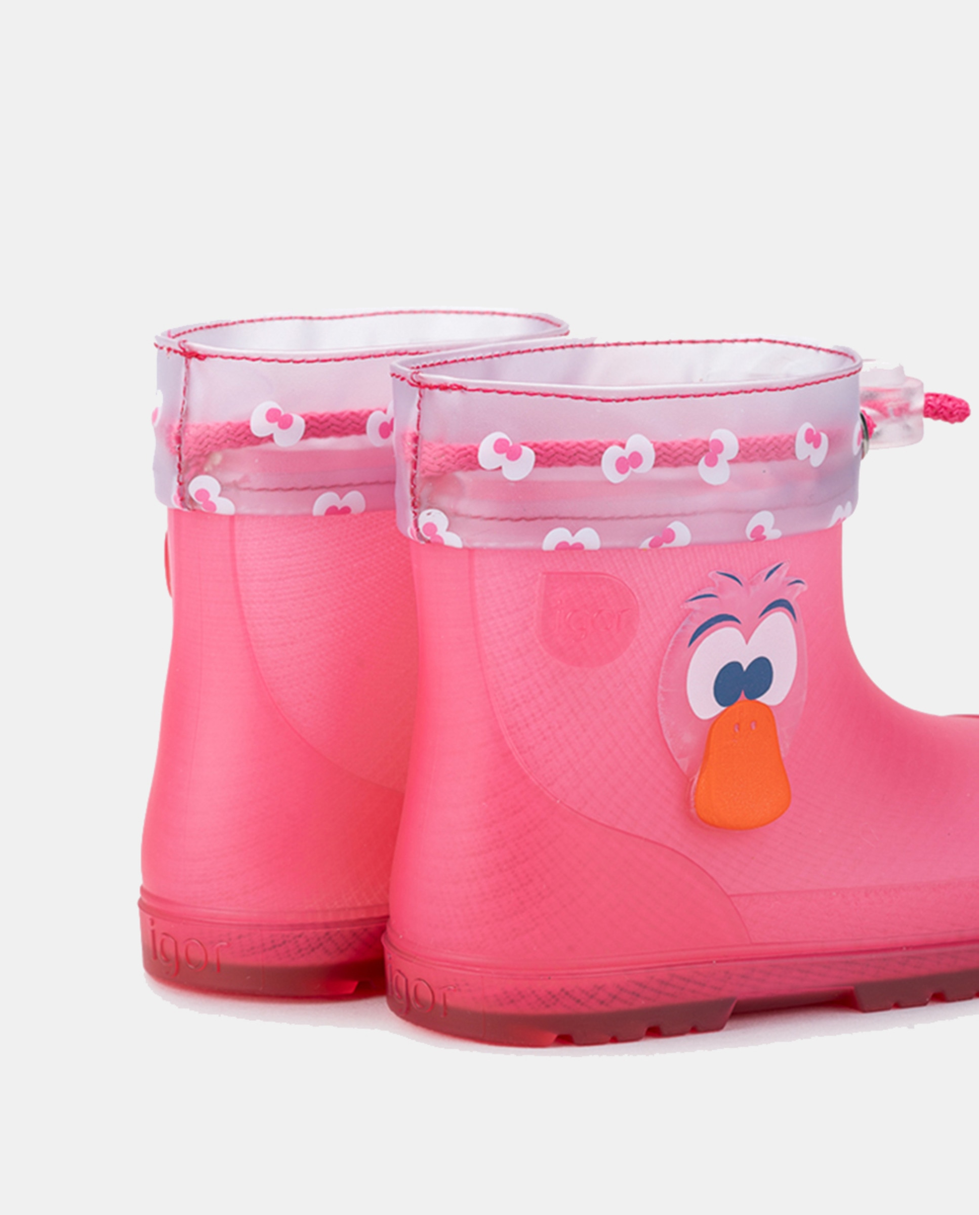 Galochas de Cano Baixo com Detalhe de Pato Lateral em Acabamento Mate e Conceito Barefoot Medium Fúcsia-5