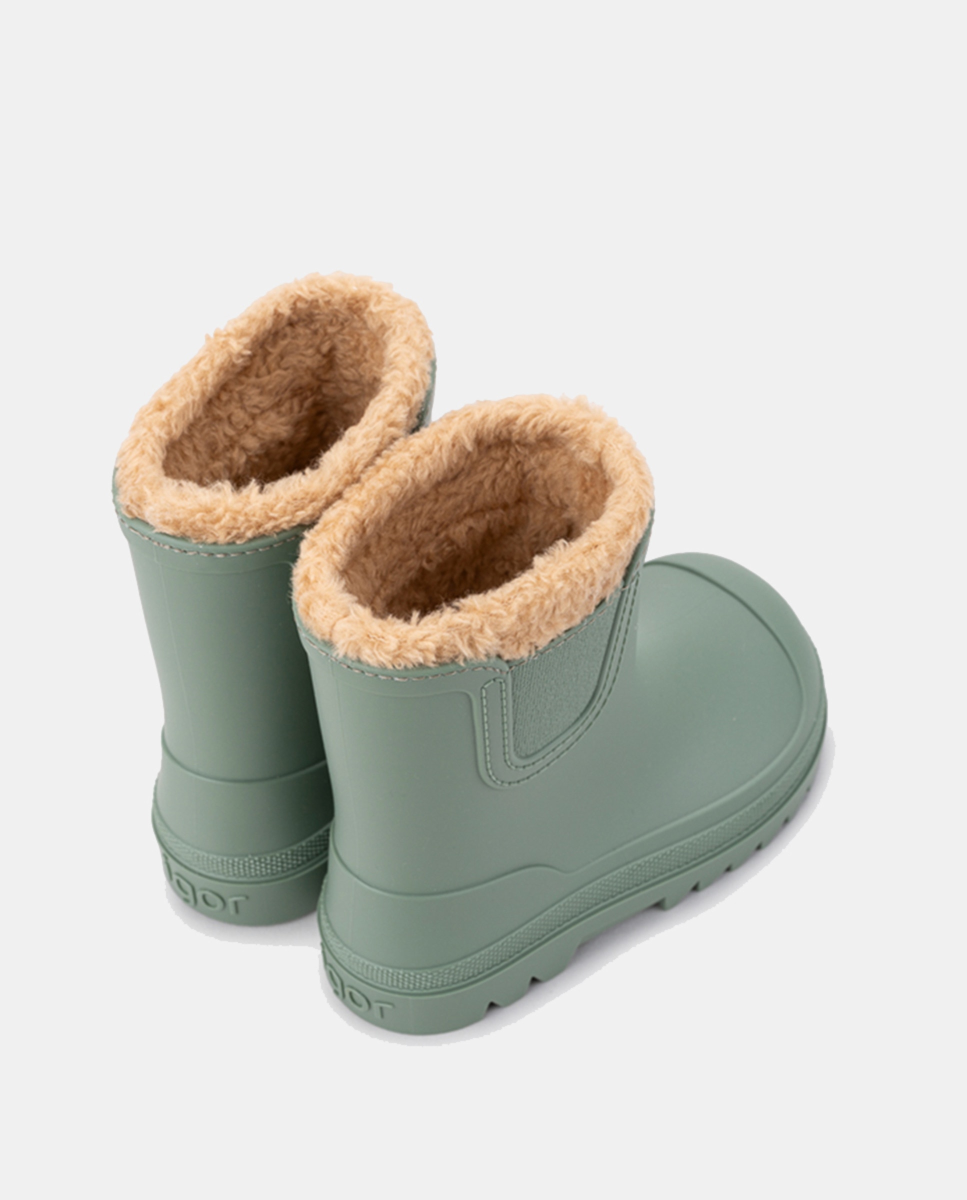 Galochas Monocolor de Acabamento Mate com Conceito Barefoot Verde Água-3