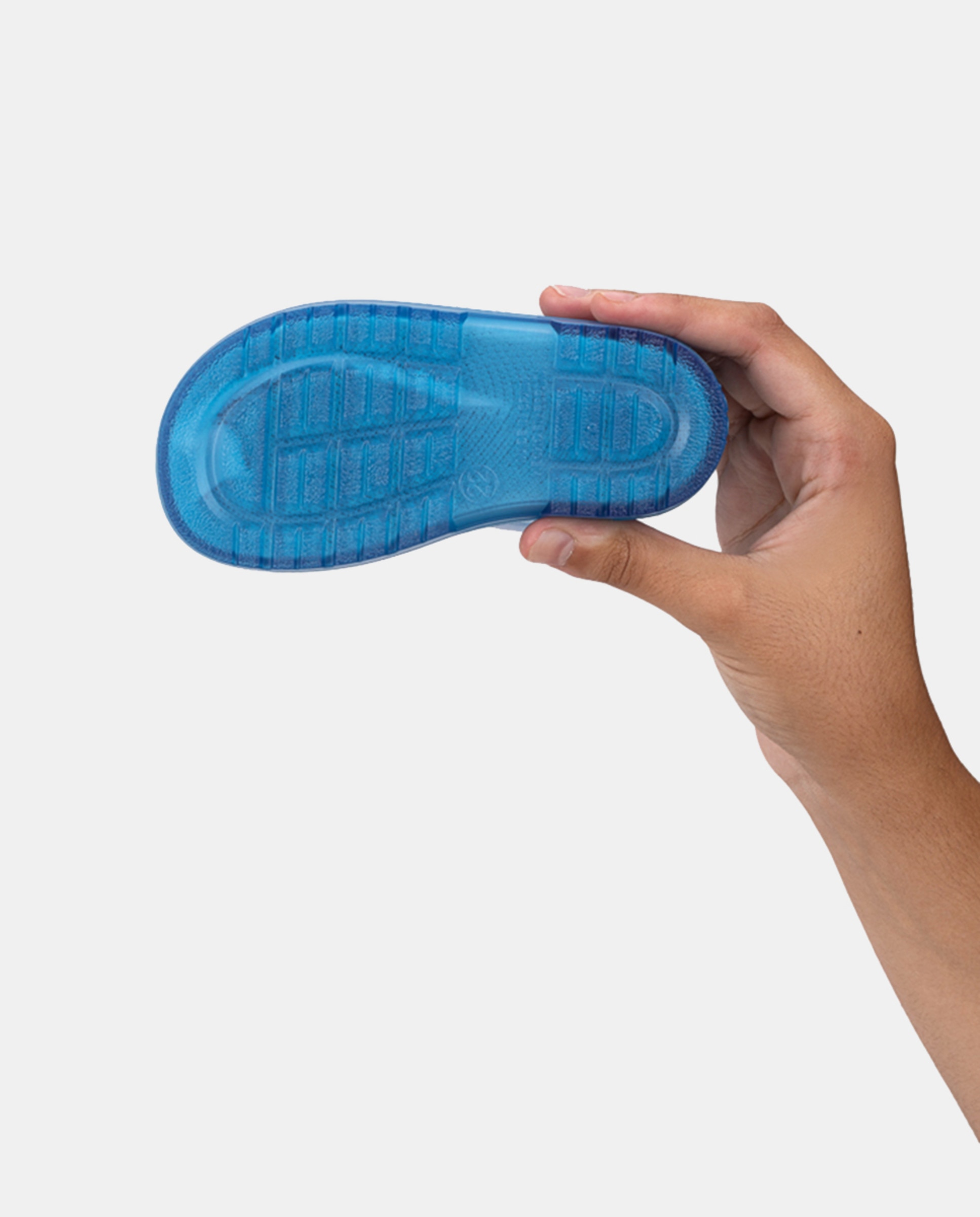 Galochas de Cano Baixo com Detalhe de Pato Lateral em Acabamento Mate e Conceito Barefoot Medium Azul Transparente-6