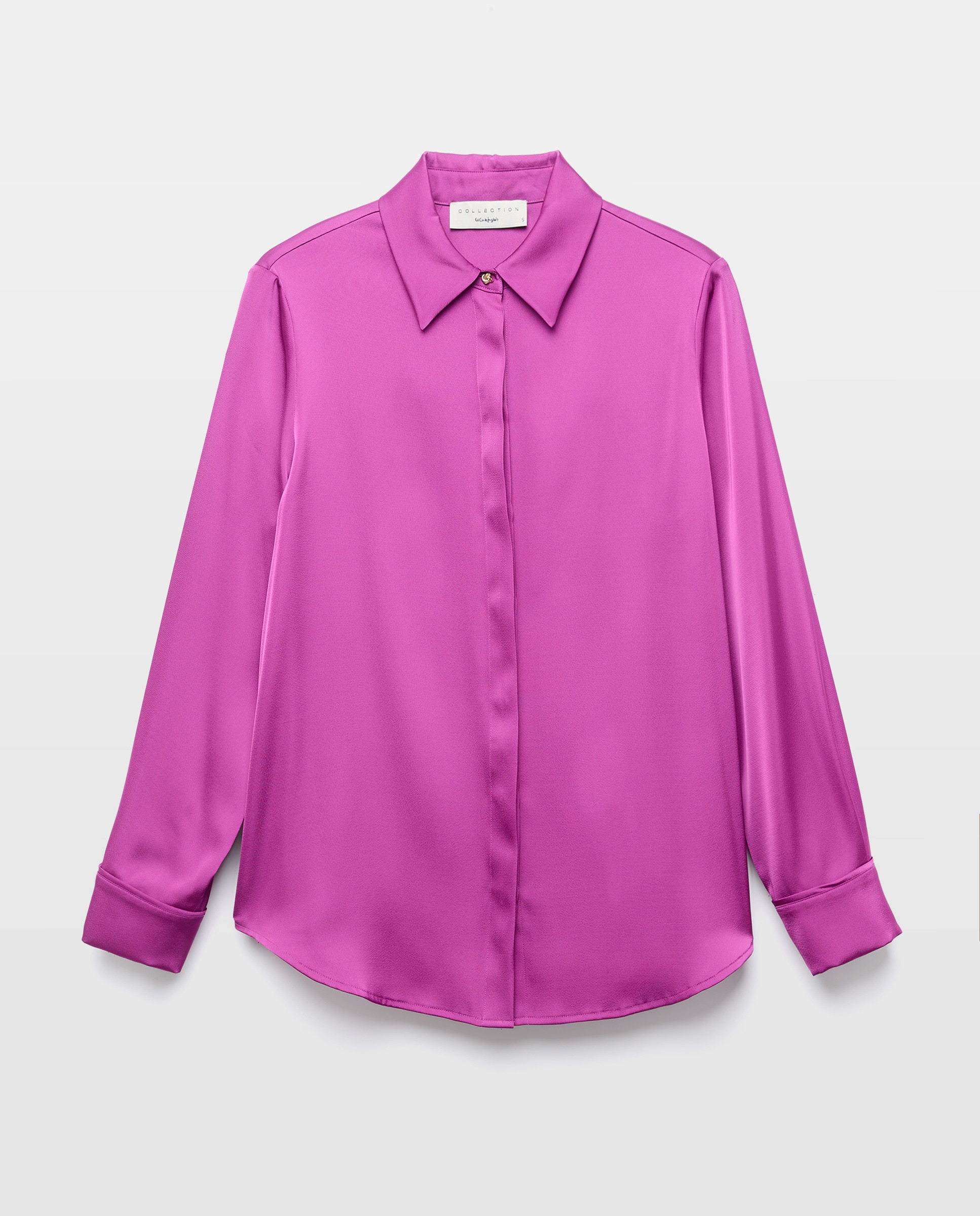 Blusa de Cetim Liso com Manga Comprida Buganvília-4