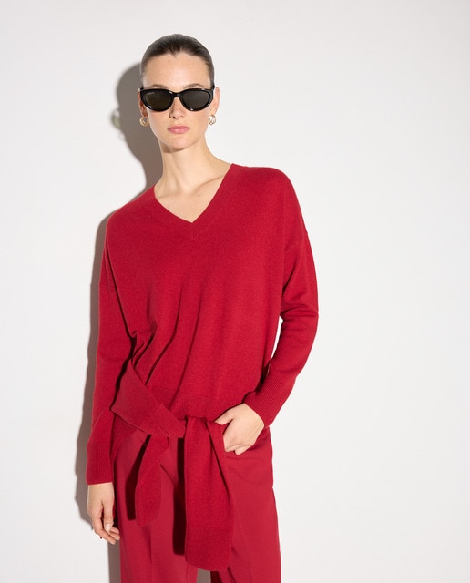 Imagem 0 de Camisola de Malha de Lã e Caxemira com Decote em Bico