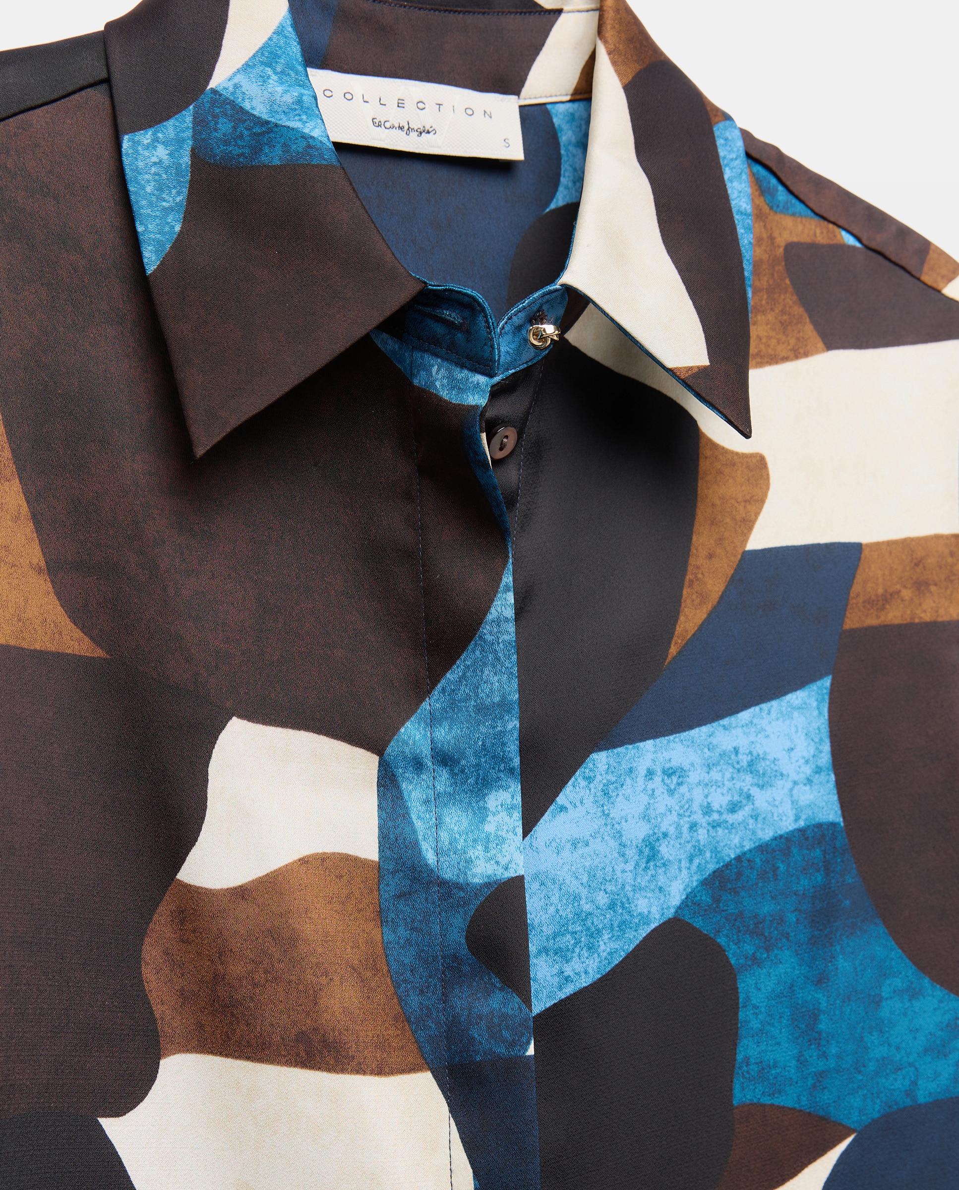 Blusa de Manga Comprida com Estampado Azul-6