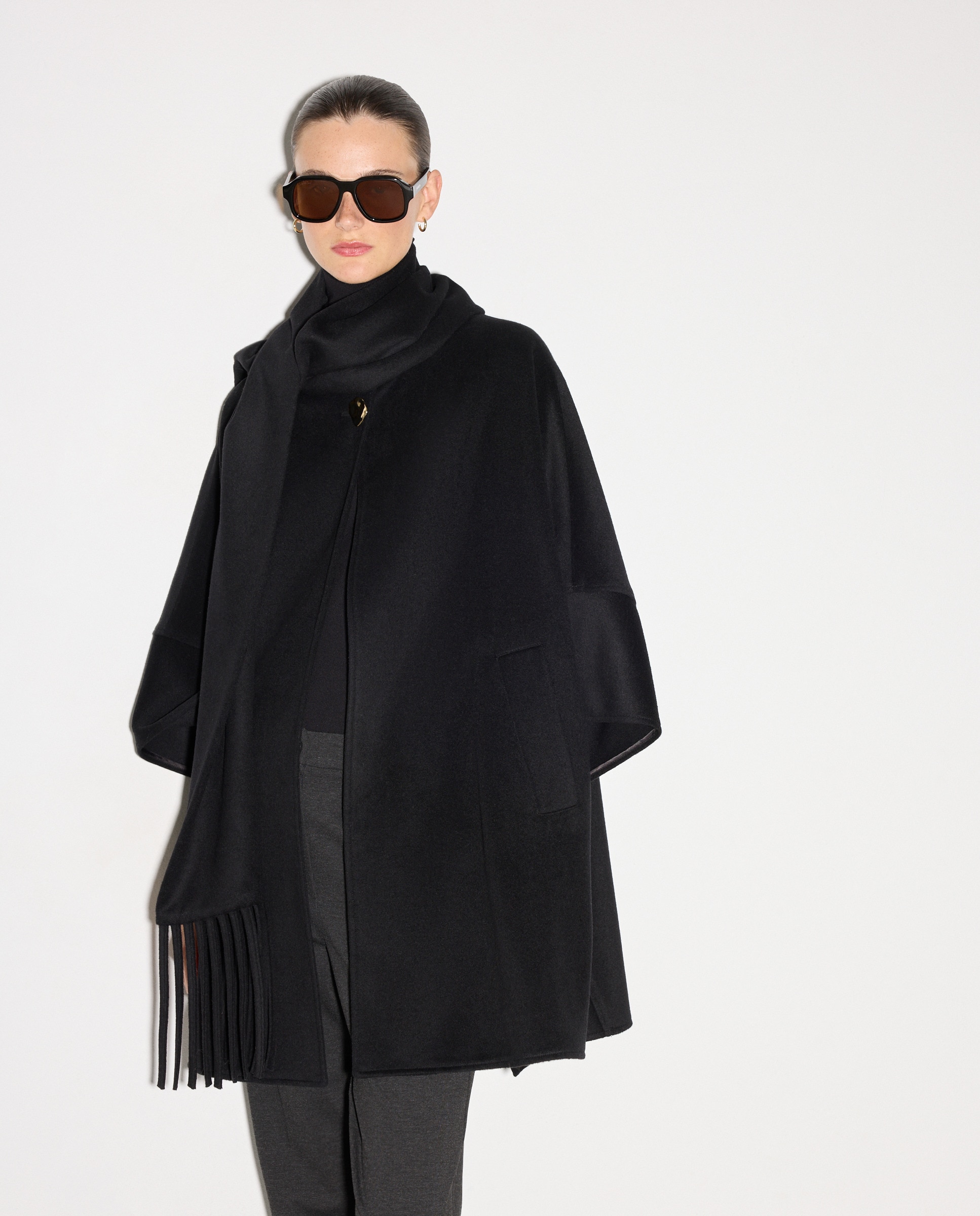 Capa com Cachecol Camel-1