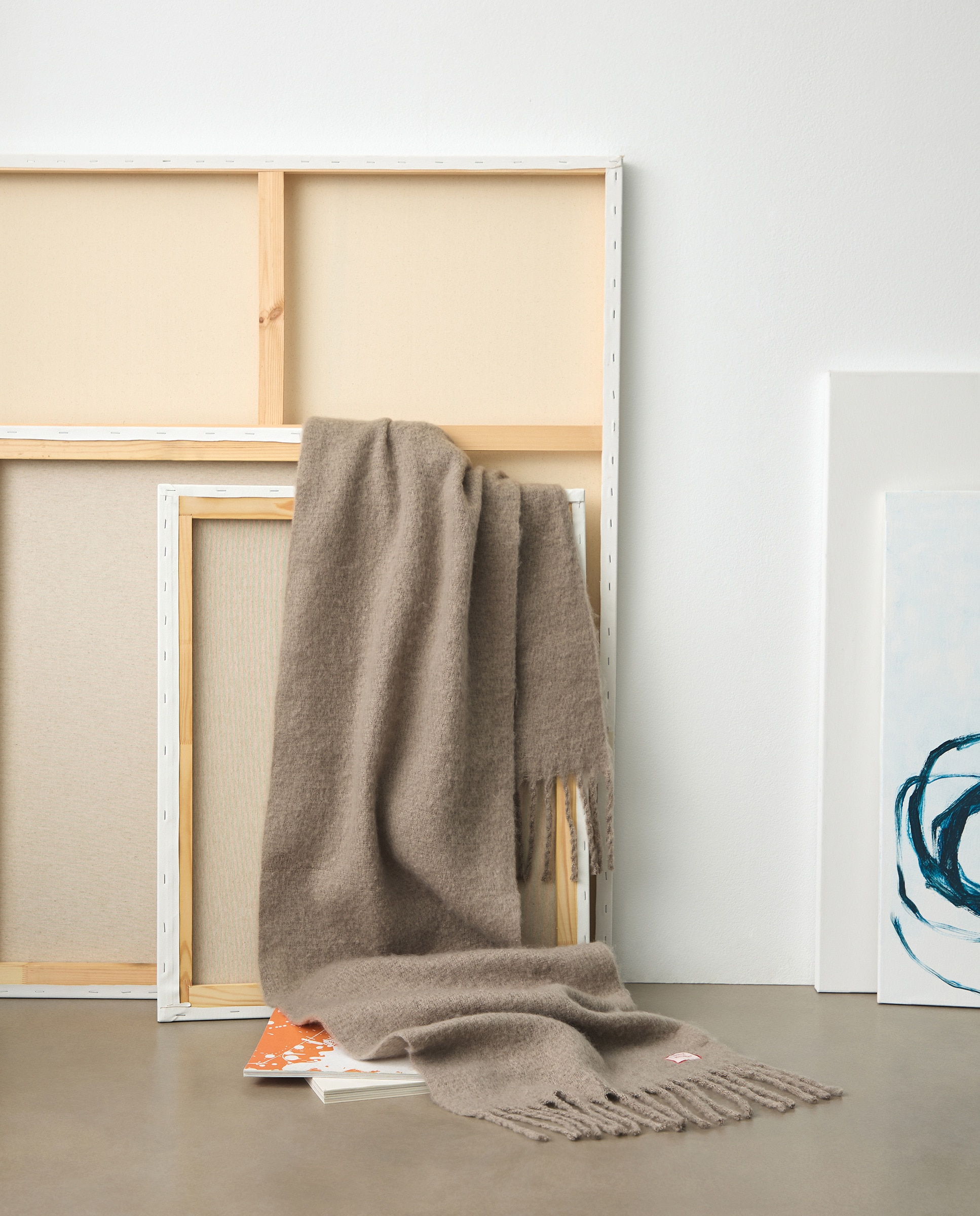 Cachecol Liso Cinzento-claro-1