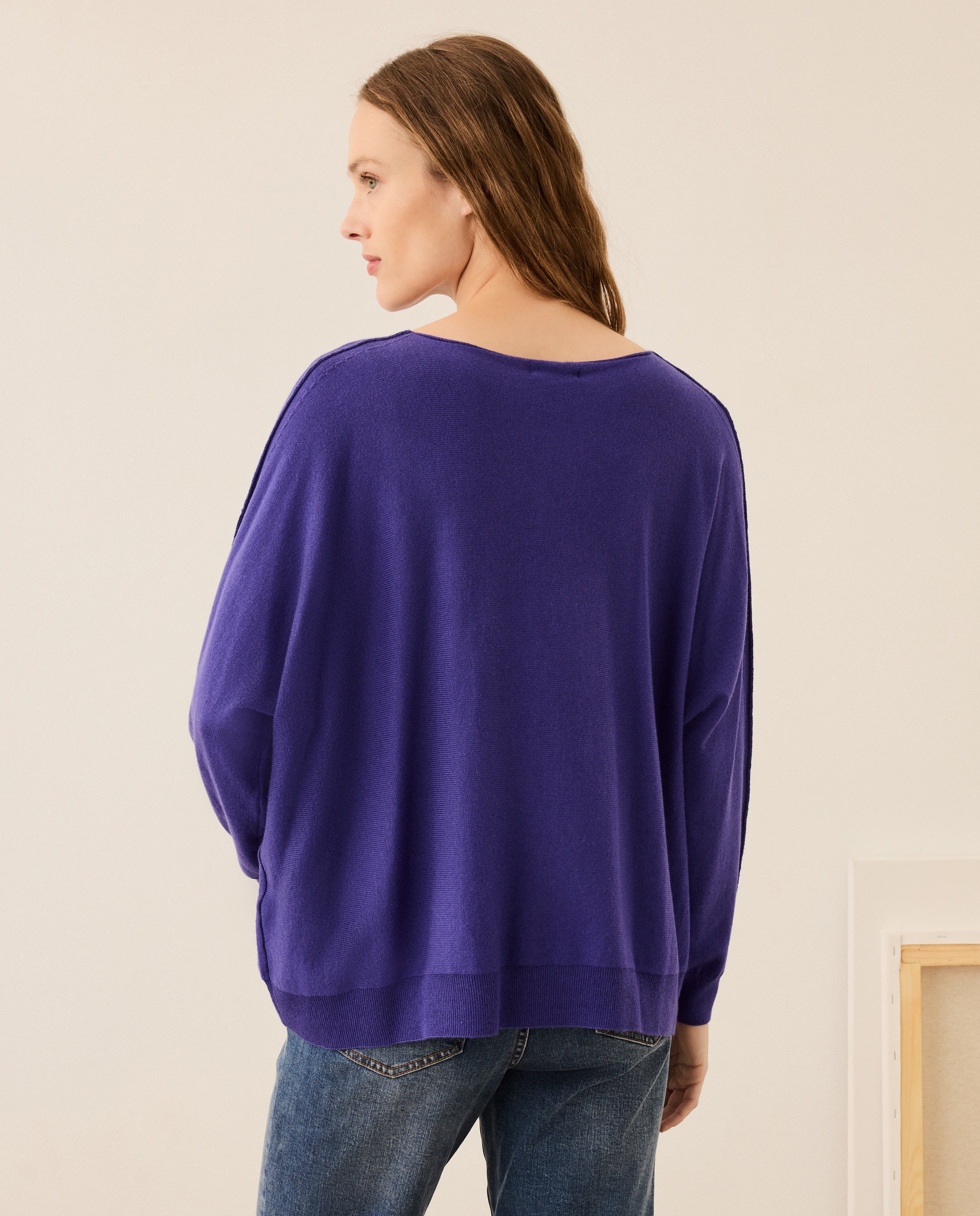 Camisola de malha de mulher com decote redondo 830 Antracite-3