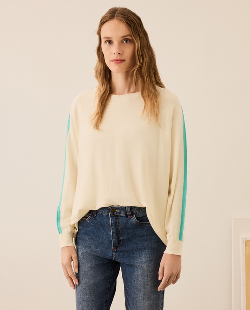 Imagem 0 de Camisola de malha de mulher com decote redondo