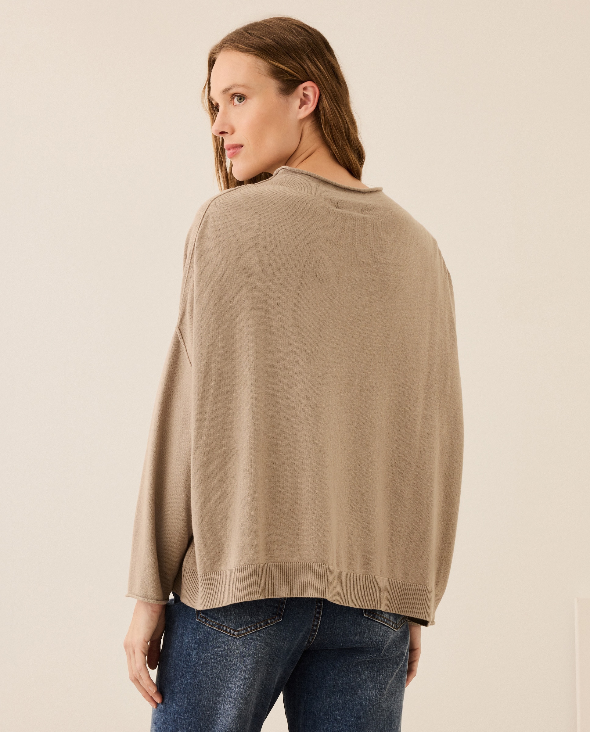Camisola de Malha com Gola Chaminé 240 Fúcsia-3