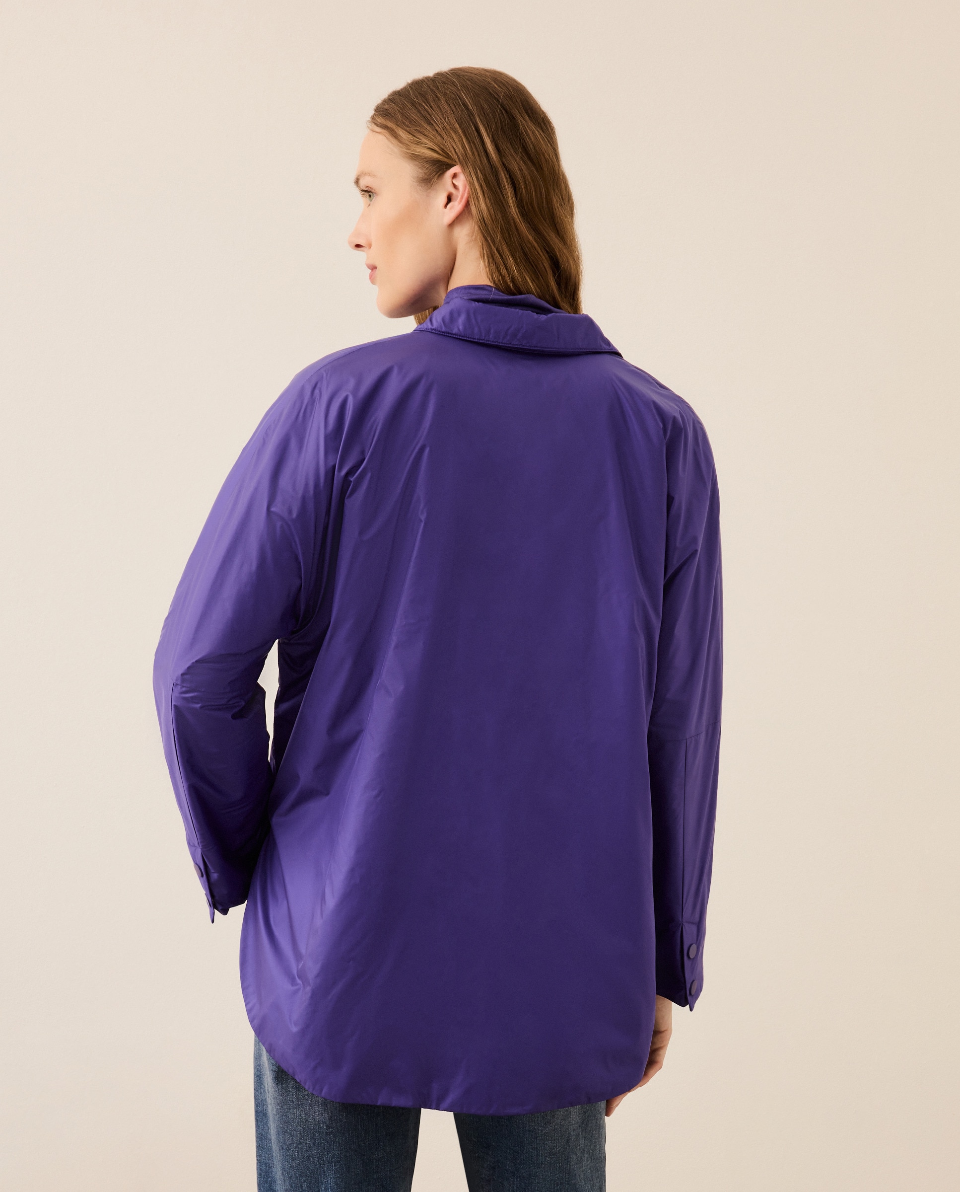 Camisola com Gola Alta Azul Tinta-3