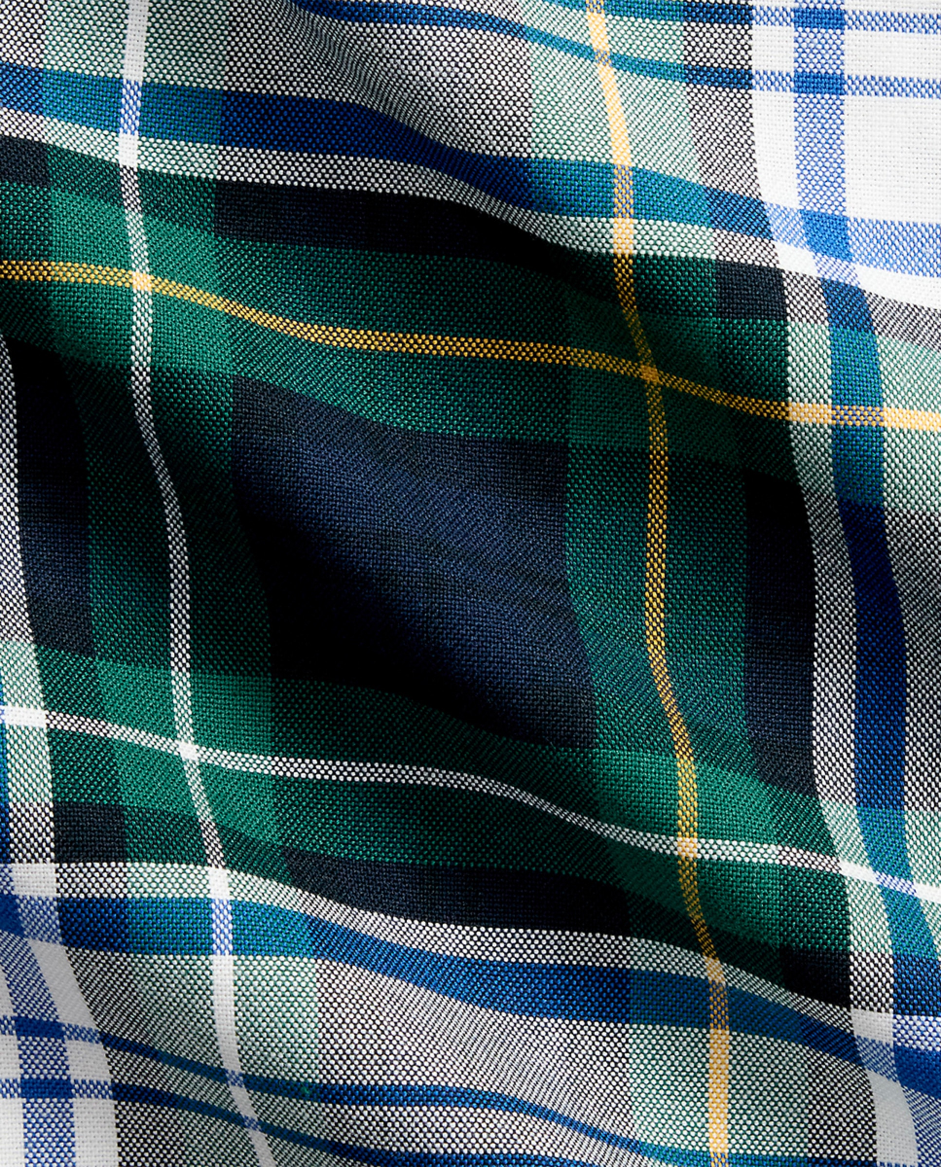 Camisa Oxford de Algodão Classic Fit Tamanhos Grandes Azul Melange-4