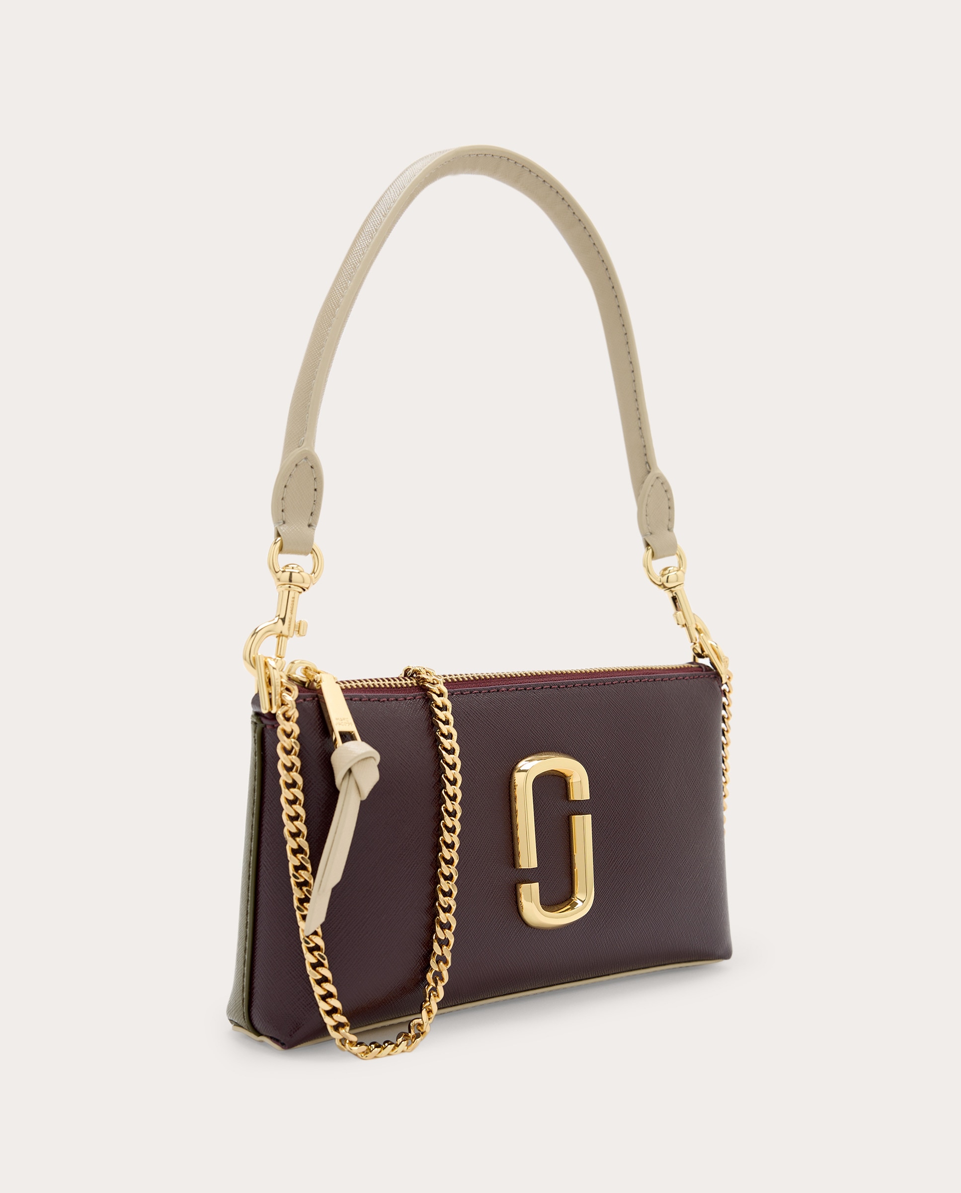 Mala de Ombro Pochette em Pele Branco-4