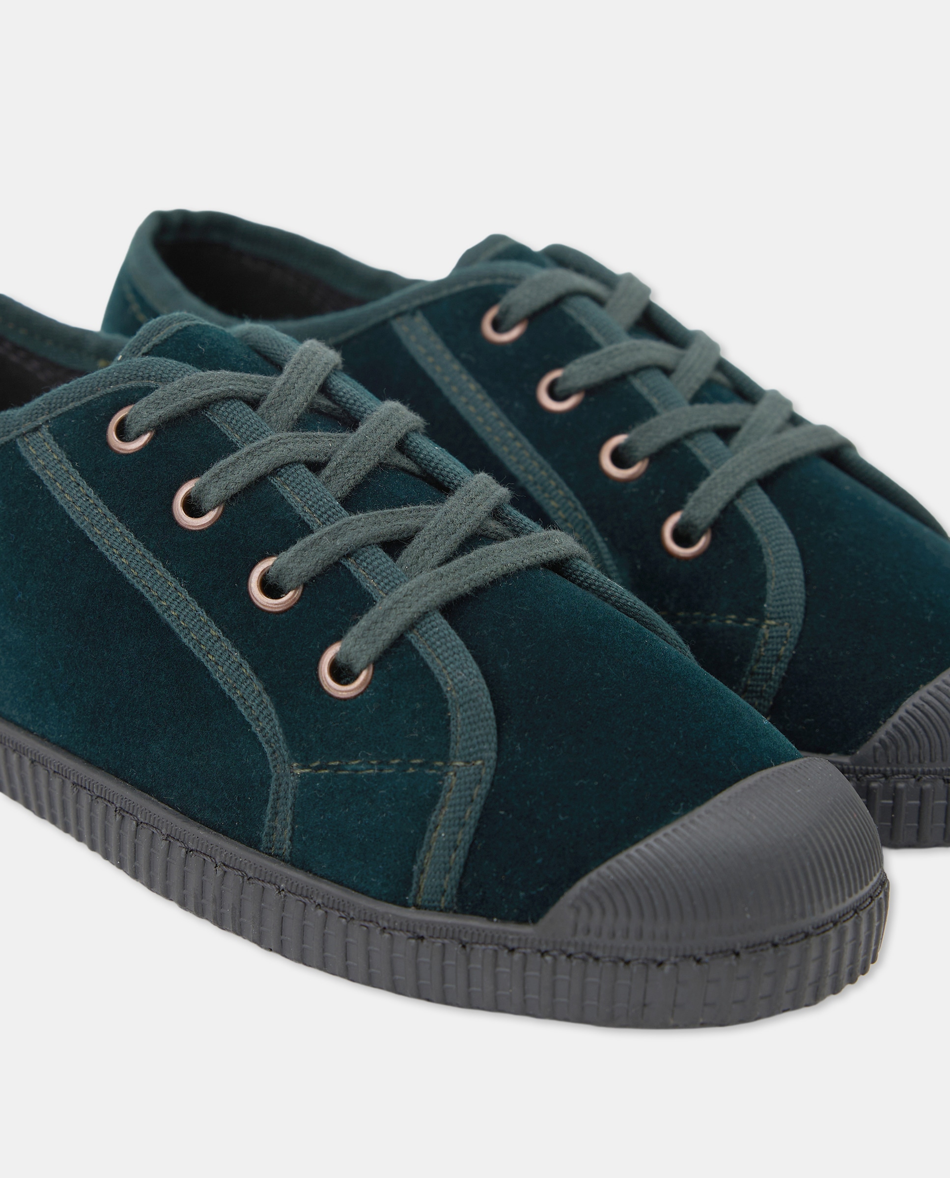 Bamba infantil terciopelo 530 Verde oscuro-5