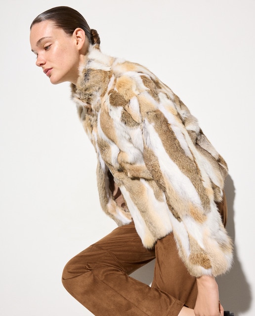 Imagen 0 de Chaquetón de piel liso de mujer