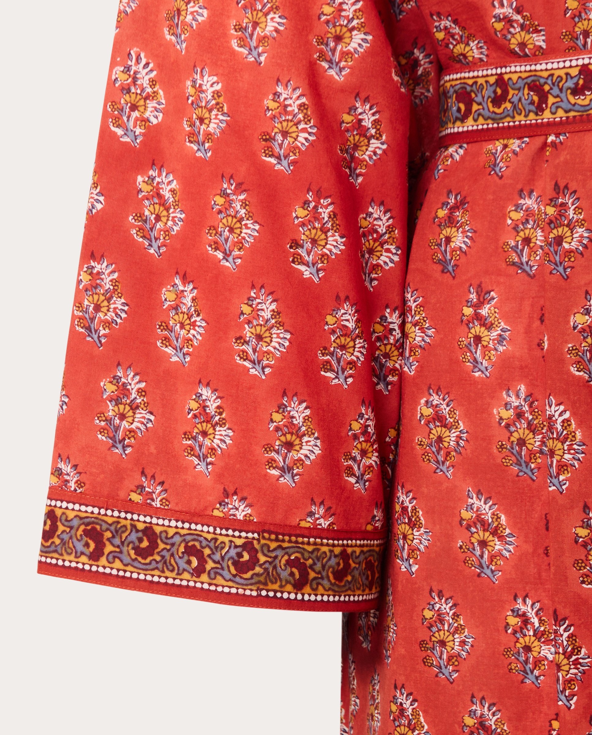 Kimono de algodón Naranja-3