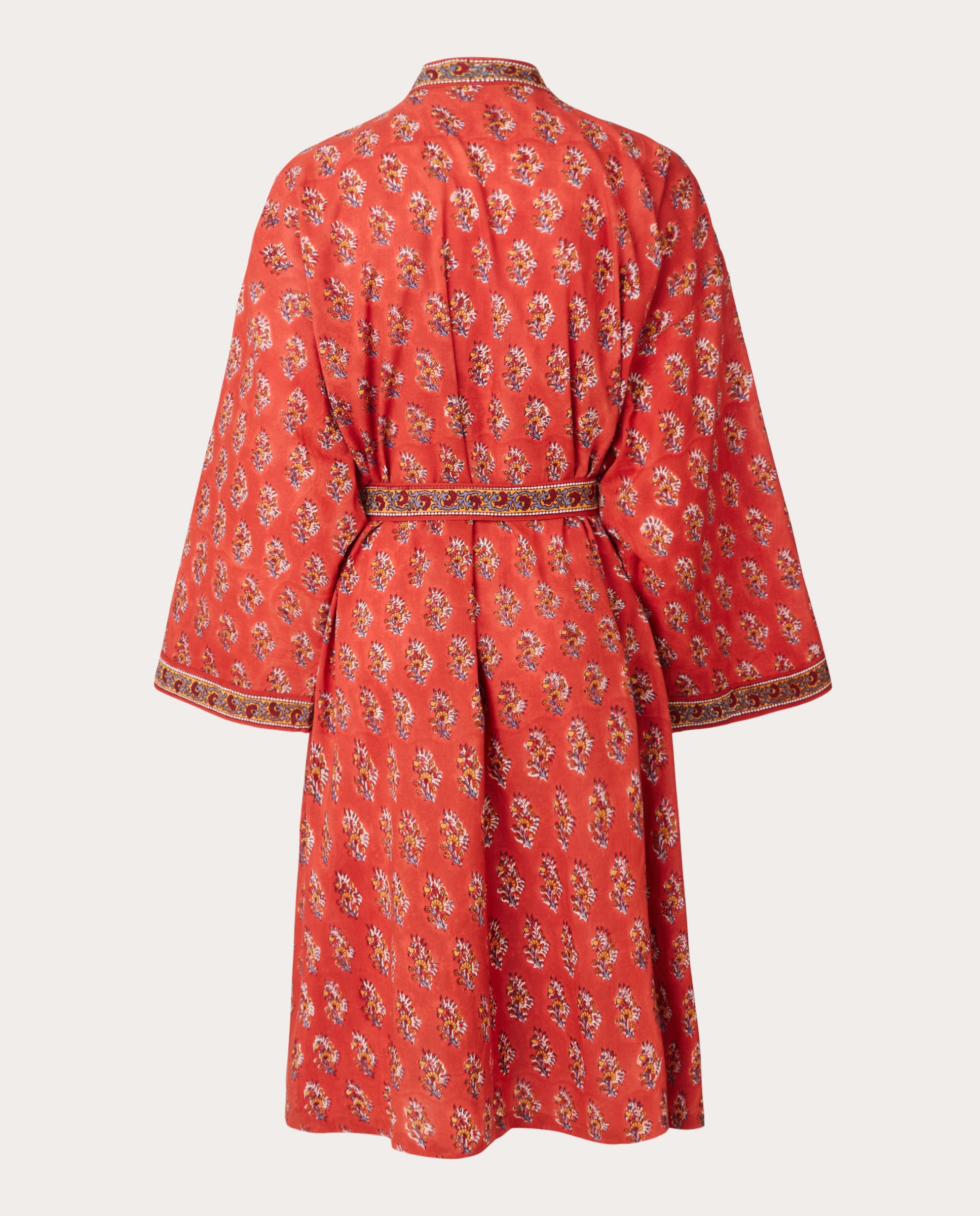 Kimono de algodón Naranja-2