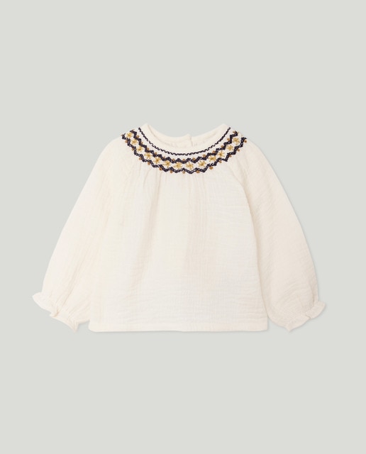 Imagen 0 de Camisa recién nacido cuello smock