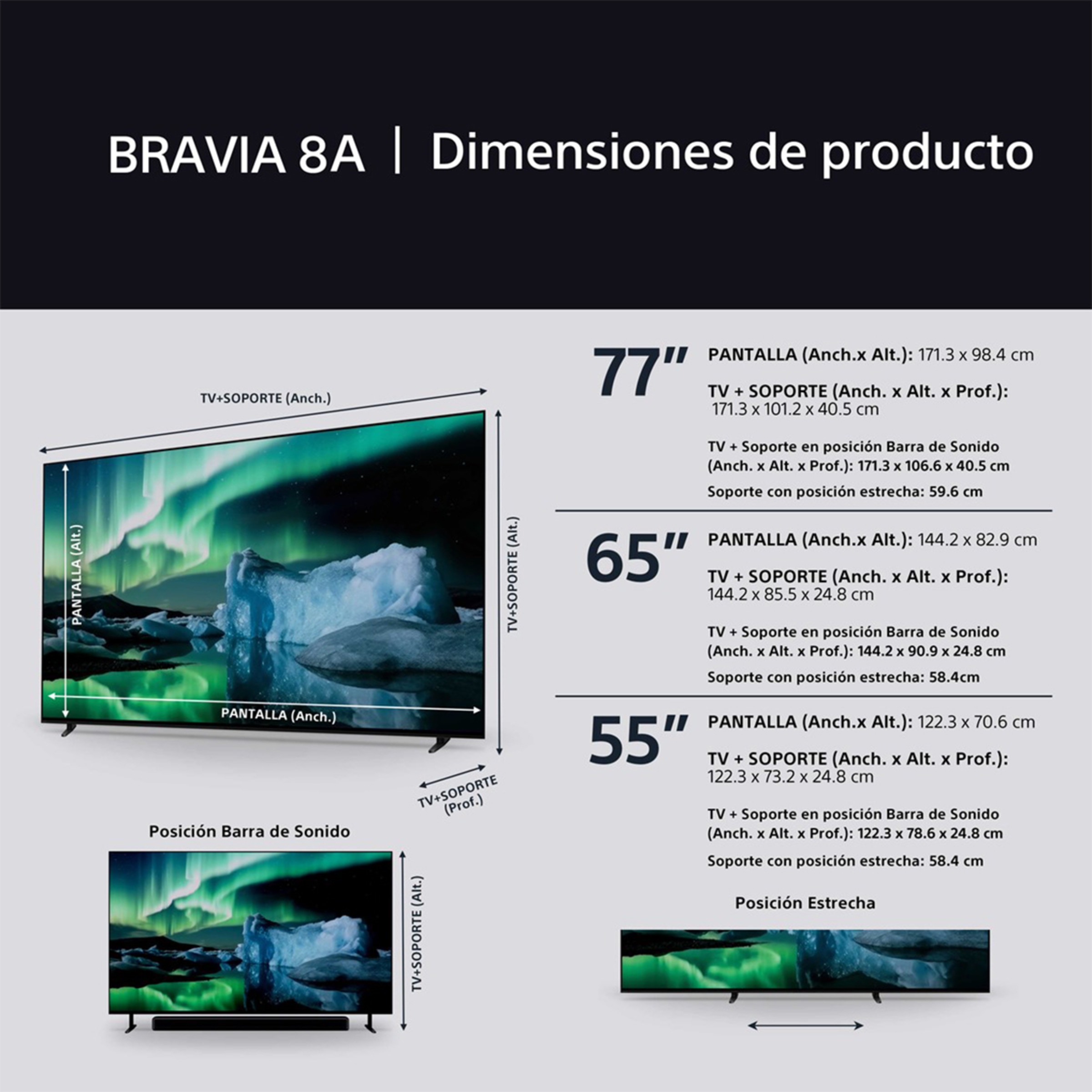 TV 55" Sony BRAVIA 8A K55XR8AB OLED, 4K HDR, 120Hz, Google TV, Smart TV, Funciones para PS5, IMAX Enhanced, Dolby Vision Atmos, Chromecast 17