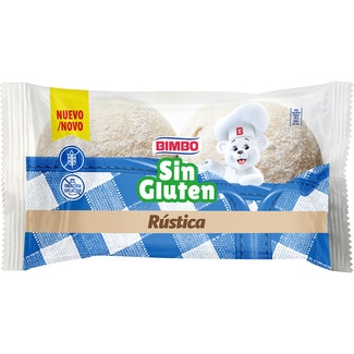 Rústica pan de hamburguesa sin gluten sin lactosa 2 unidades bolsa 160 g - Bimbo