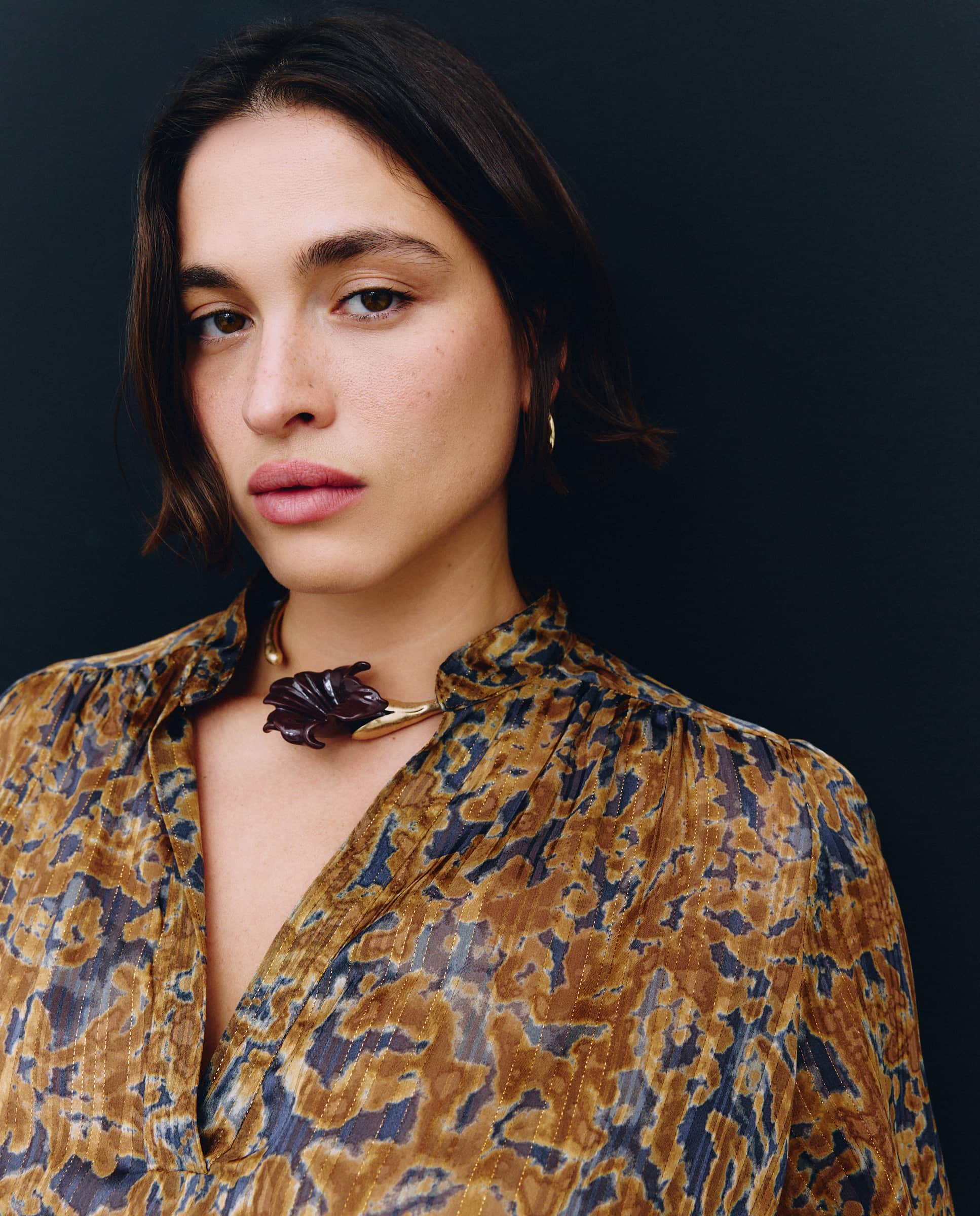 Blusa de Manga Comprida Estampada Amarelo-3