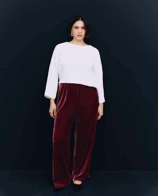 Imagen 0 de Blusa efecto arrugado de mujer