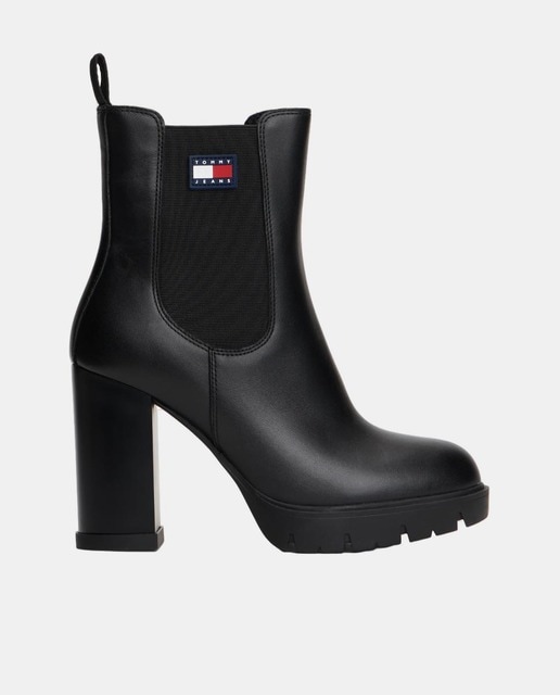 Imagen 0 de Botas de tacón en piel de Tommy Jeans