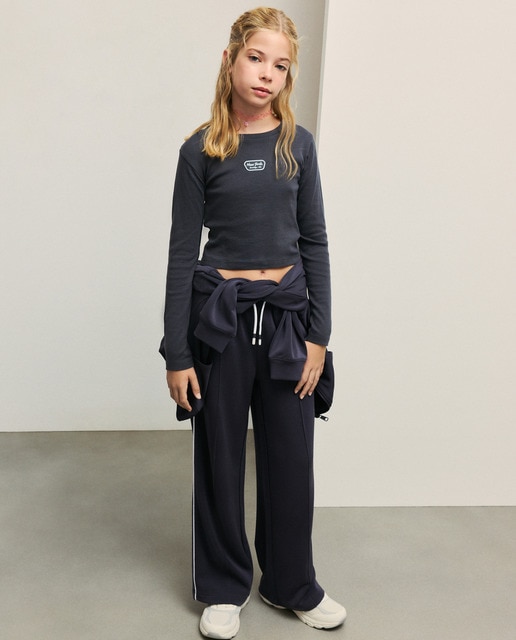 Imagem 0 de Camisola Cropped com Manga Comprida e Mini Estampado