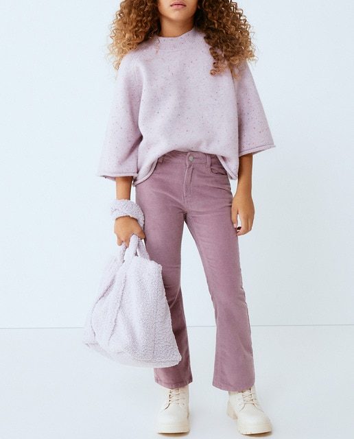 Imagen 0 de Jersey patrón capa con neps de niña