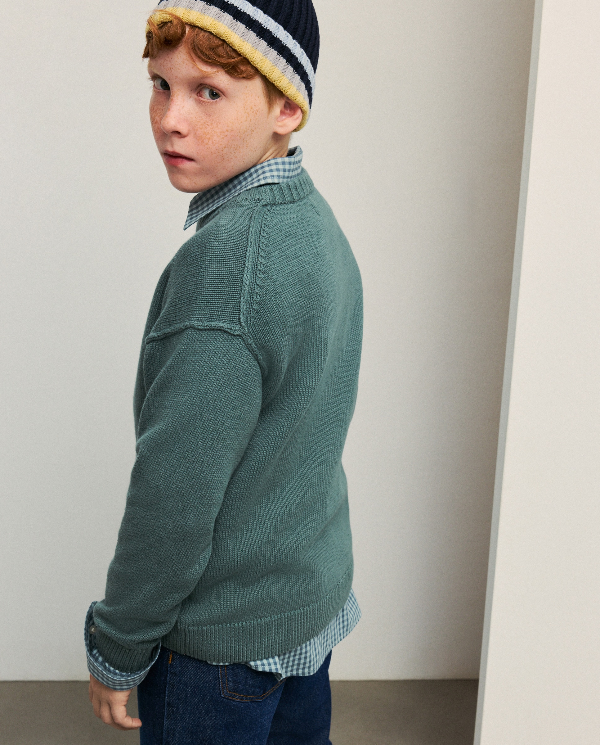 Camisola de Malha Tricolor Cornelli Verde-4