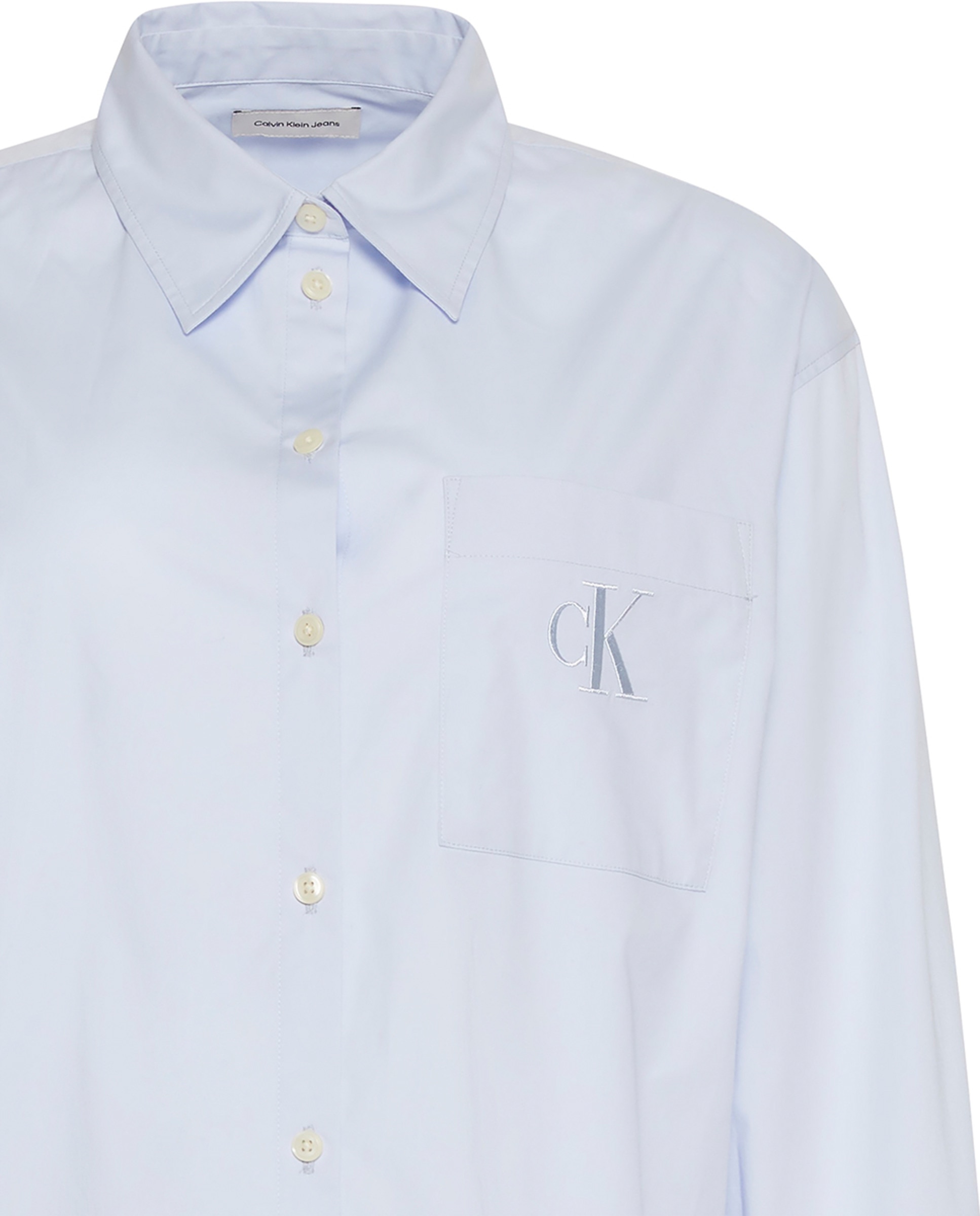 Camisa Relaxed Fit com Logótipo Azul-claro-3
