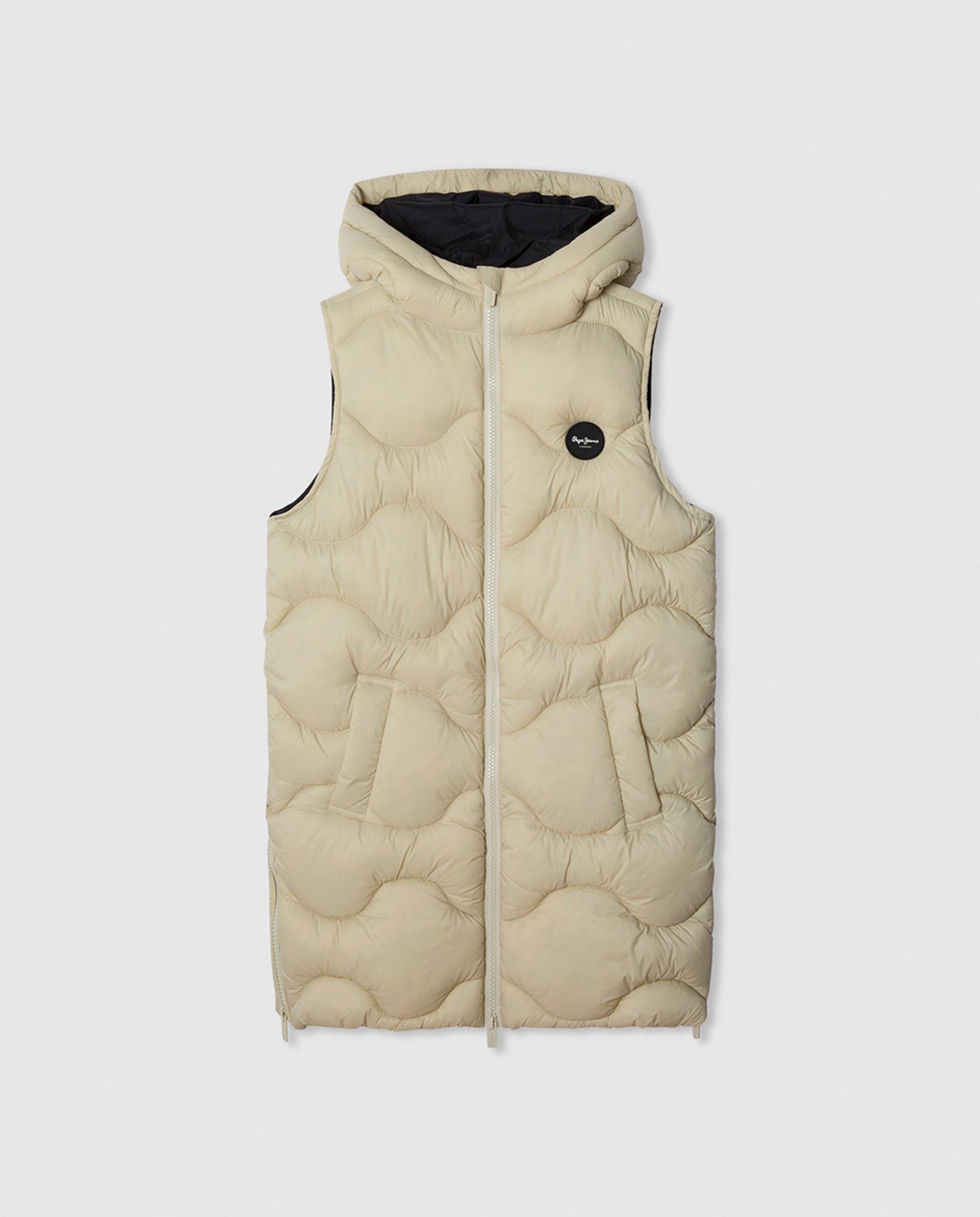 Colete Comprido Everly Creme-1