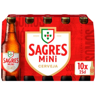 Cerveja Mini Pack 10 Unidades embalagem 25 cl - Sagres