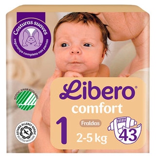 Fraldas Newborn T.1 embalagem 43 unidades - Libero