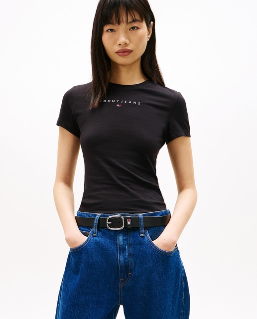 Imagen 0 de Camiseta de mujer slim fit con logo lineal