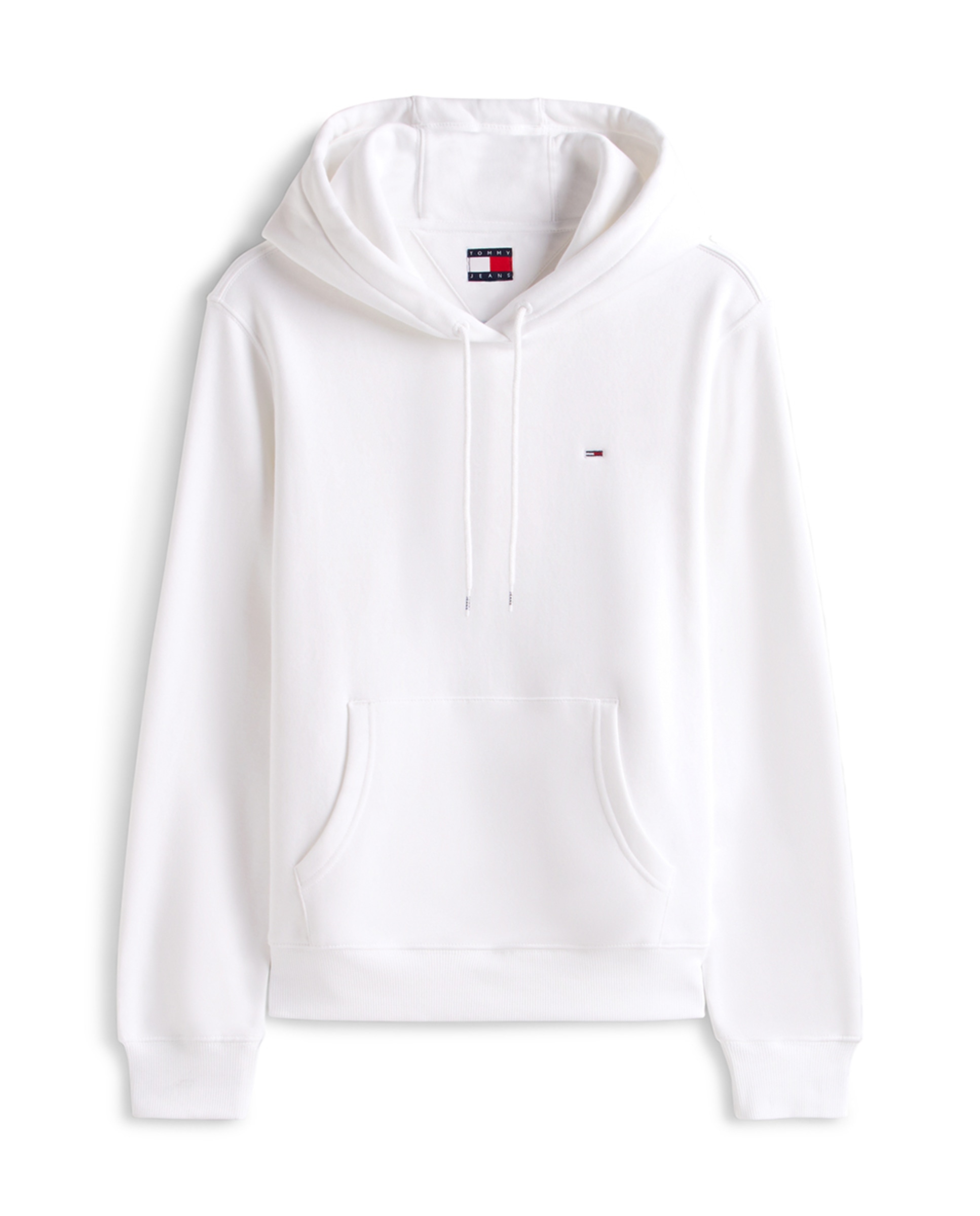 Sweatshirt de mulher com capuz e bolso canguru Branco-4