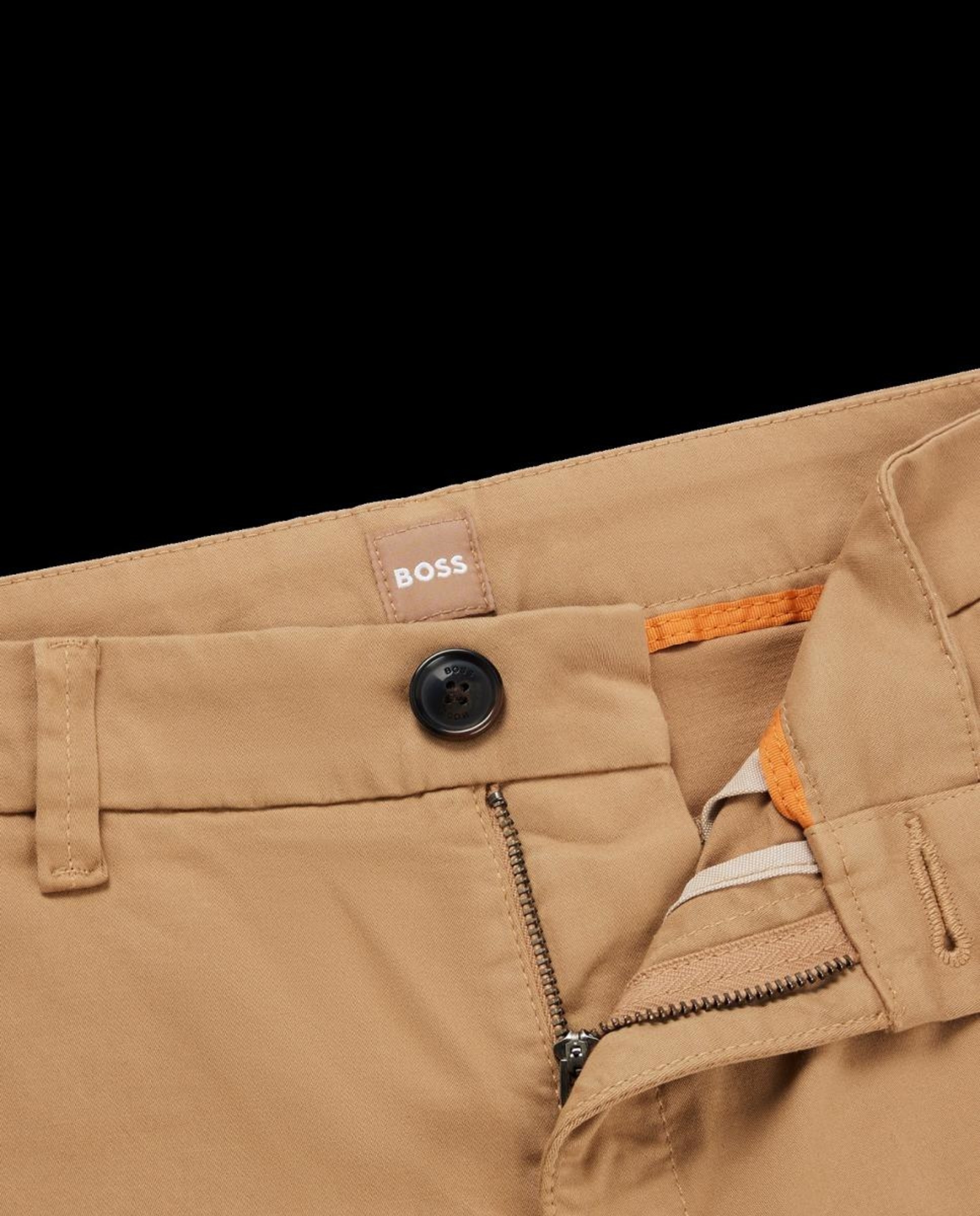 Calças de Algodão Suave ao Tato Bege-4