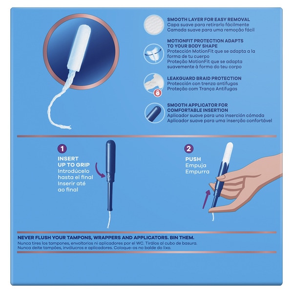 Pearl Tampons mit Applikator One Push Superplus extra Box 15 Einheiten