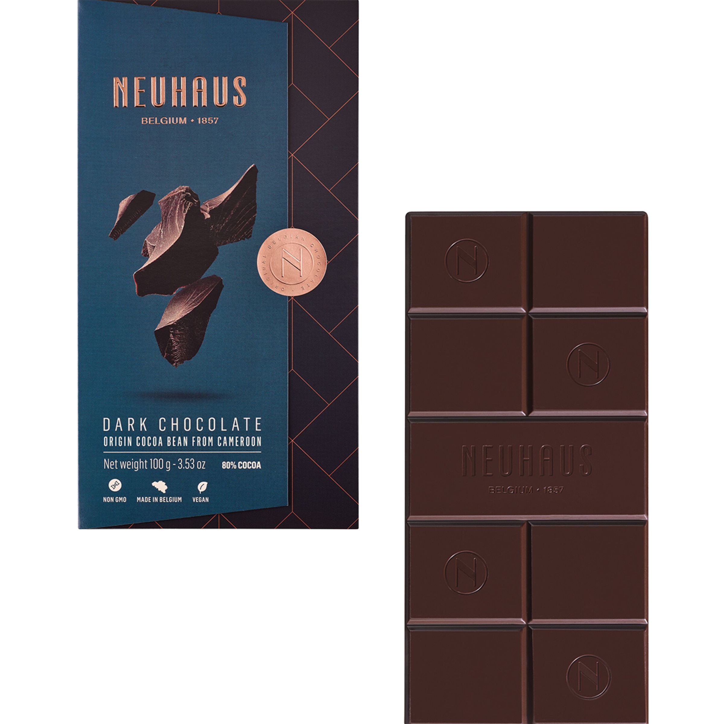 Chocolate Preto 80% Cacau Uganda embalagem 100 g