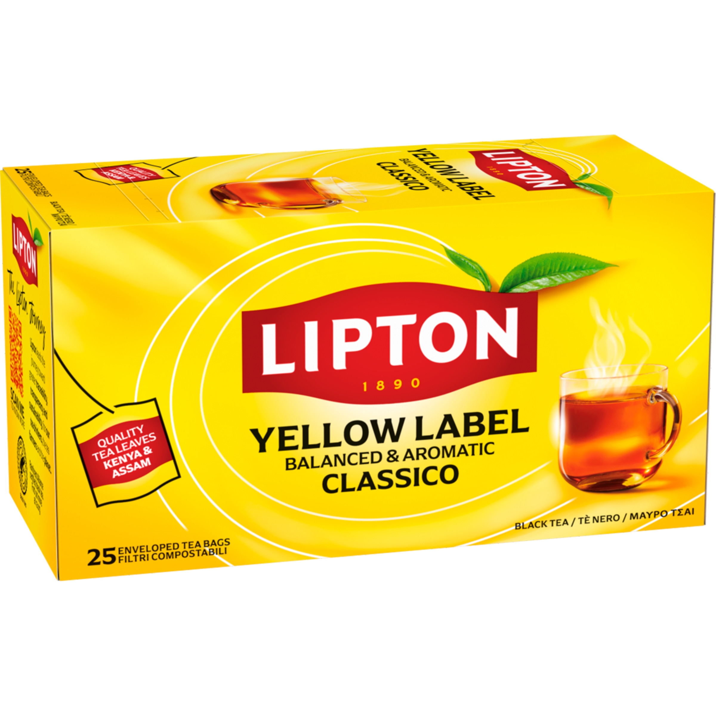Chá Preto Yellow Label embalagem 25 unidades