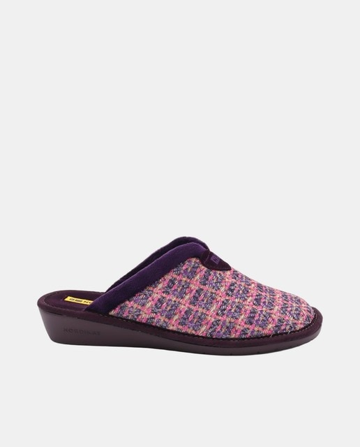 Imagem 0 de Chinelos de Quarto em Tecido com Brilho - Púrpura